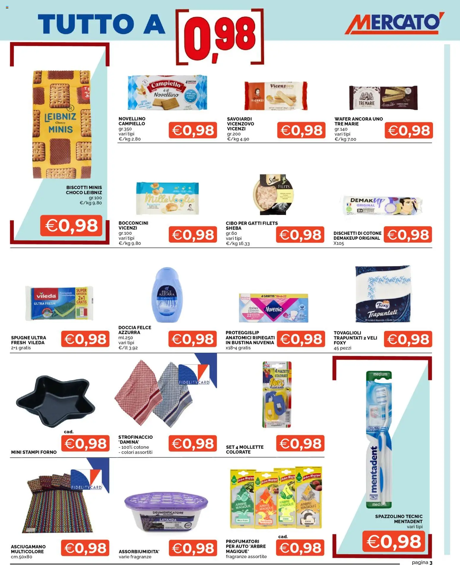 Volantino Mercatò del 22.01.2026 | Pagina: 3 | Prodotti: Deumidificatore, Biscotti, Lavanda, Asciugamano