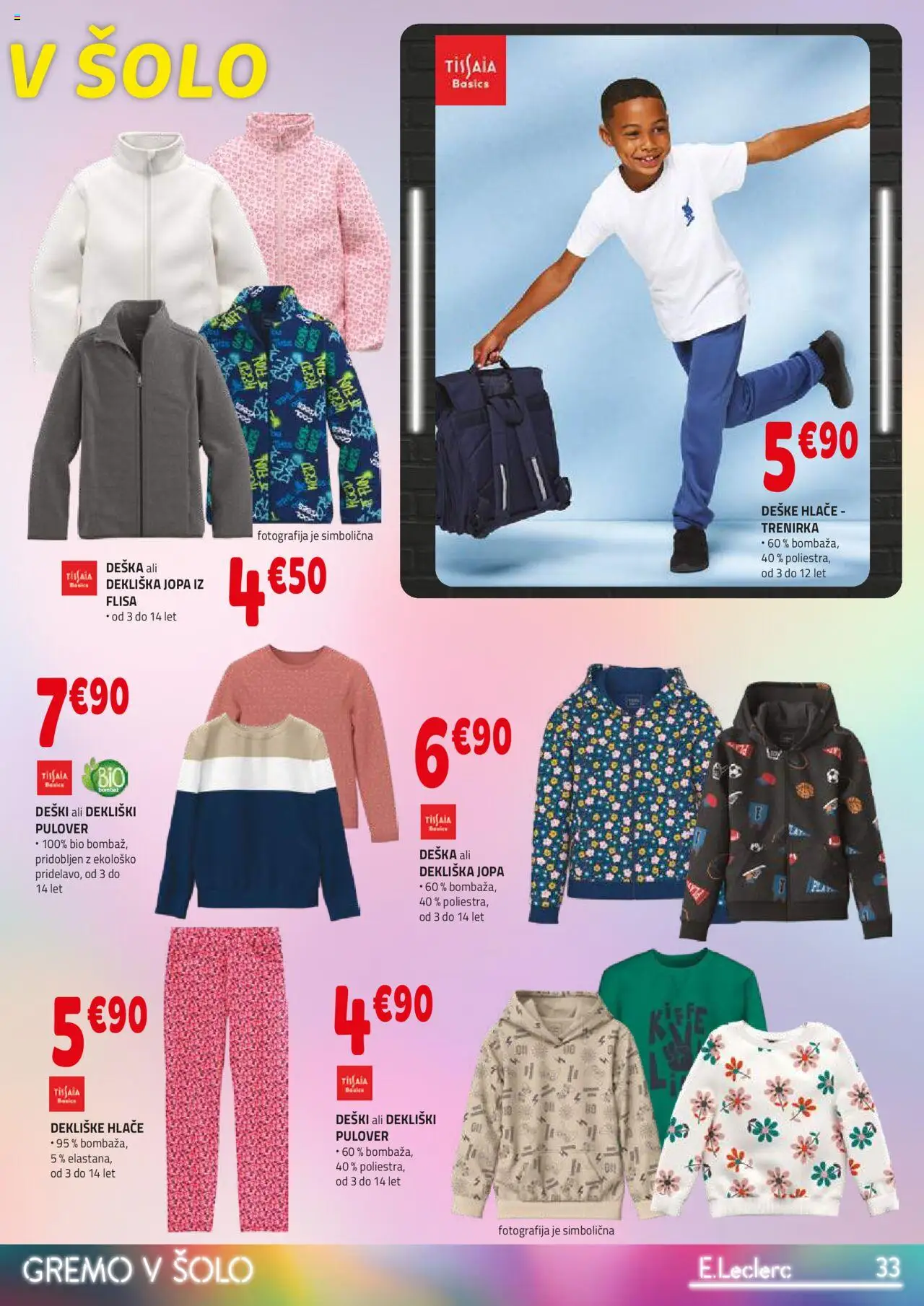 E.leclerc katalog │ velja od 06.08.2025 | Stran: 33 | Izdelki: Trenirka, Pulover, Hlace