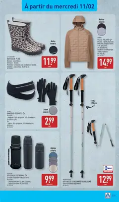 Aldi - Prévisualisation de Aldi catalogue semaine 7 valide à partir de 10.02.2026 | Page: 37 | Produits: Bâtons de randonnée, Veste, Bottes de pluie, Gants