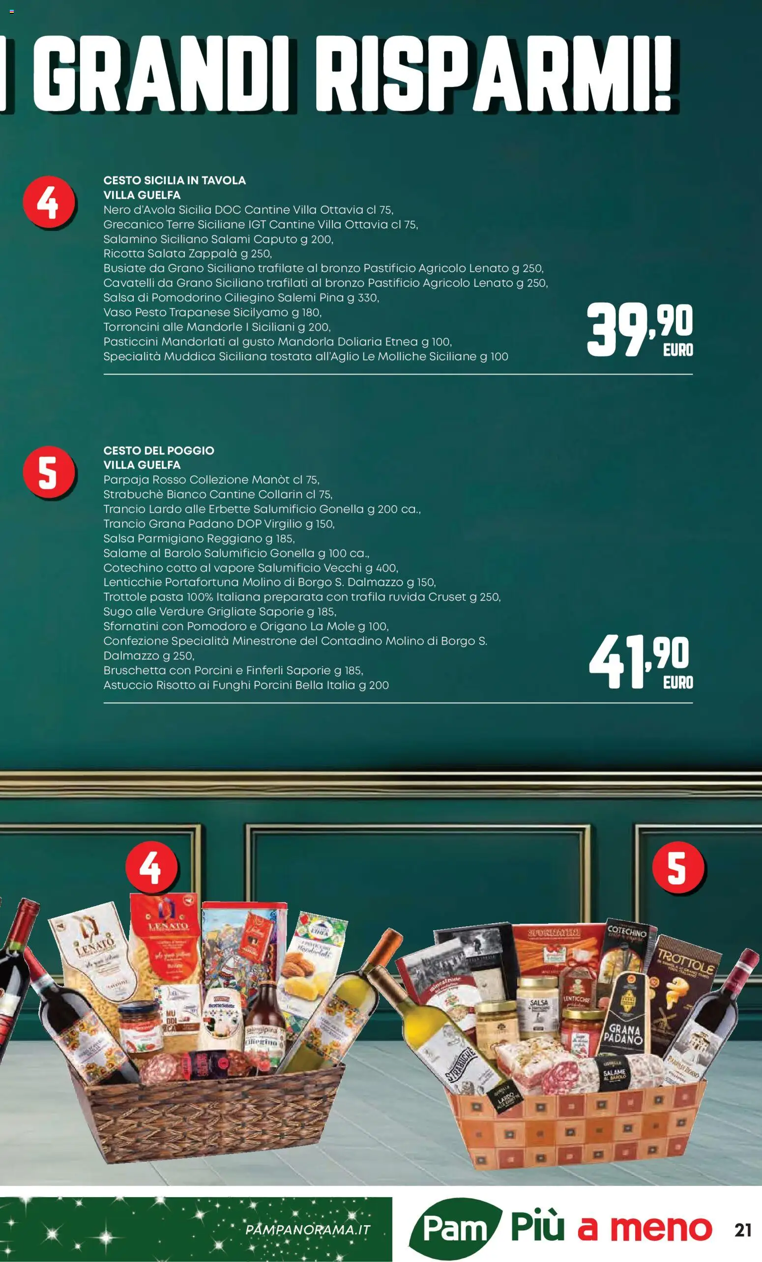 Volantino PAM del 20.11.2025 | Pagina: 21 | Prodotti: Pesto, Ricotta, Astuccio, Parmigiano reggiano