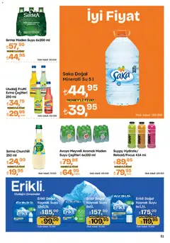 06.11.2025 tarihinden itibaren geçerli olan Migros kataloğu önizlemesi | Sayfa: 51 | Ürünler: Su, Maden suyu