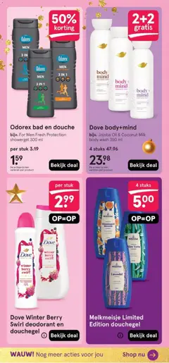 Dove Winter Berry Swirl deodorant en douchegel, Winter Berry Swirl deodorant en douchegel - Voorbeeld van een folder van Etos, geldig van 22.12.2025 | Pagina: 52 | Producten: Deodorant, Kan, Douche, Douchegel