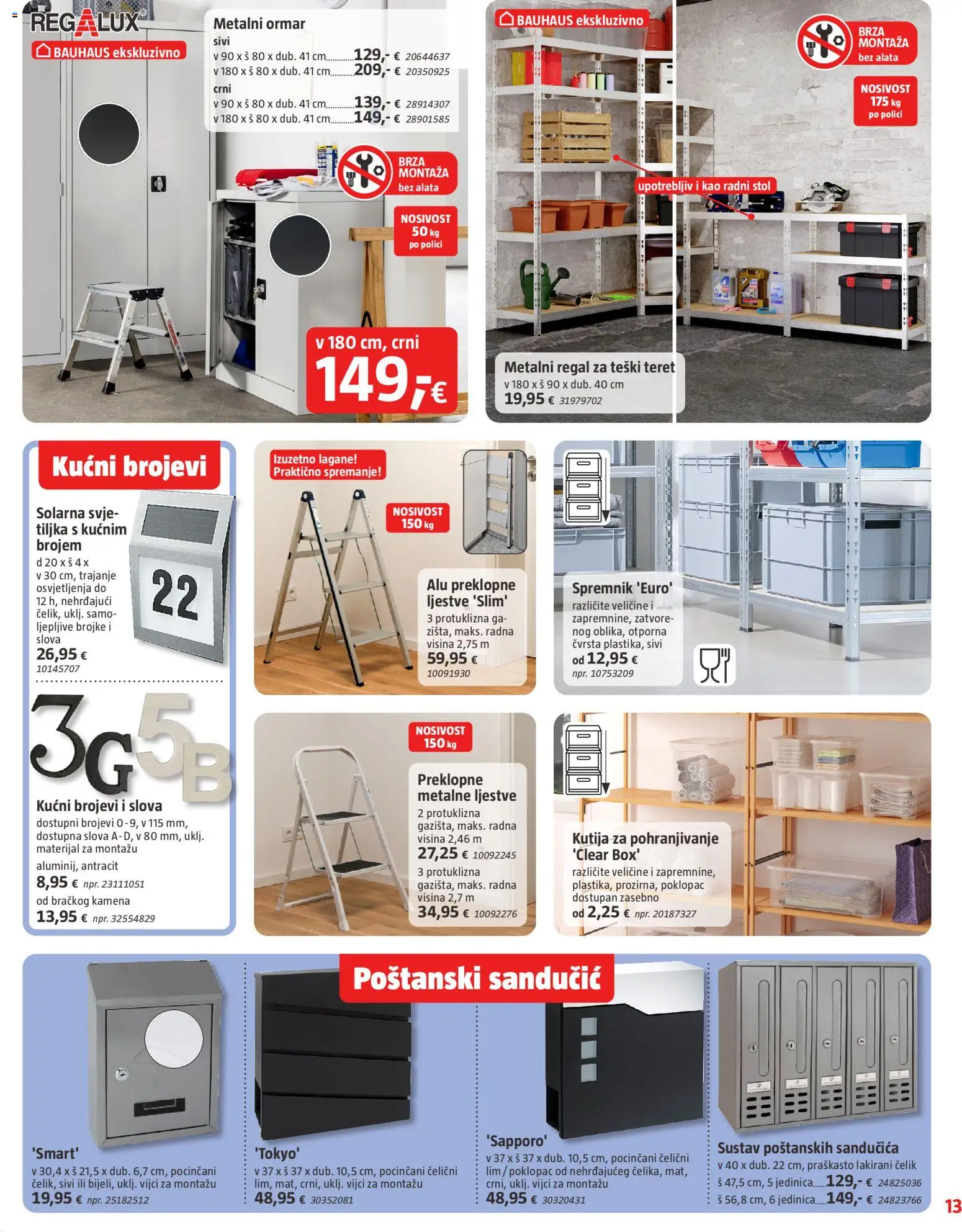 Bauhaus katalog | vrijedi od 18.03.2026 | Stranica: 13 | Proizvodi: Ormar, Radni stol, Kutija, Regal