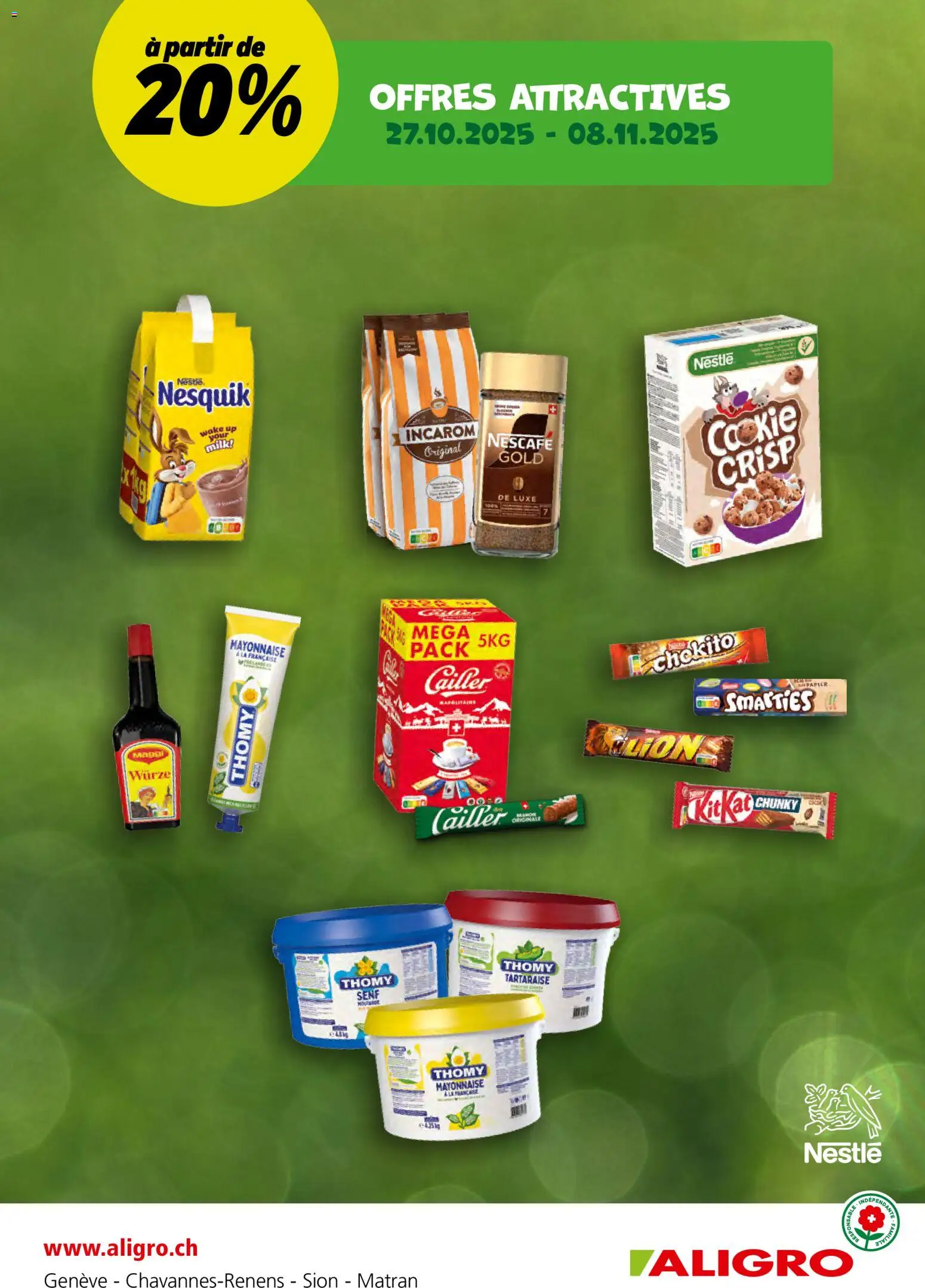 Aligro Offres Attractives Chavannes, Matran, Genève, Sion – gültig ab 27.10.2025 | Seite: 1 | Produkte: Mayonnaise
