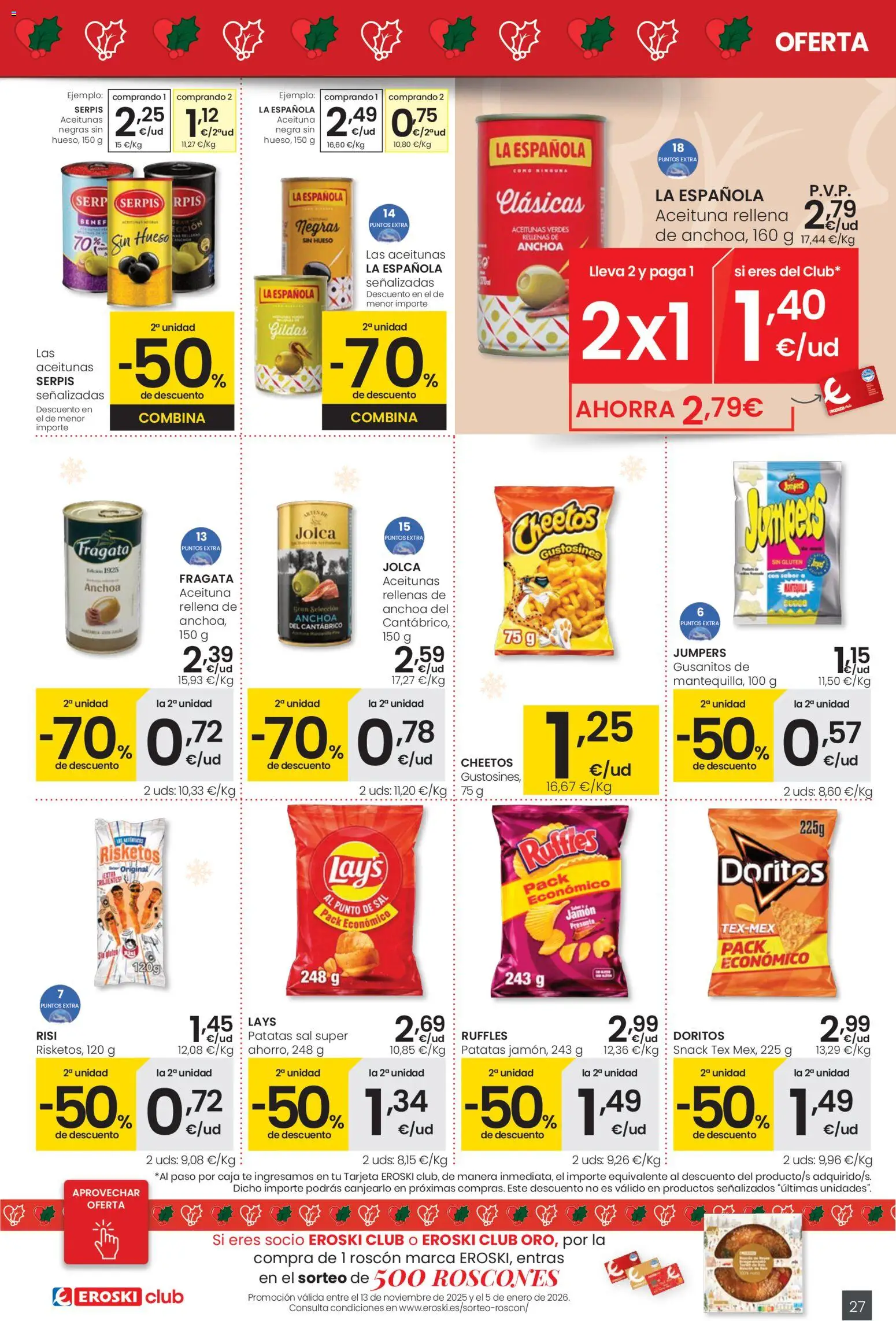 Eroski - Center │ válido desde el 18.12.2025 | Página: 27 | Productos: Jamón, Té, Anchoa, Caja