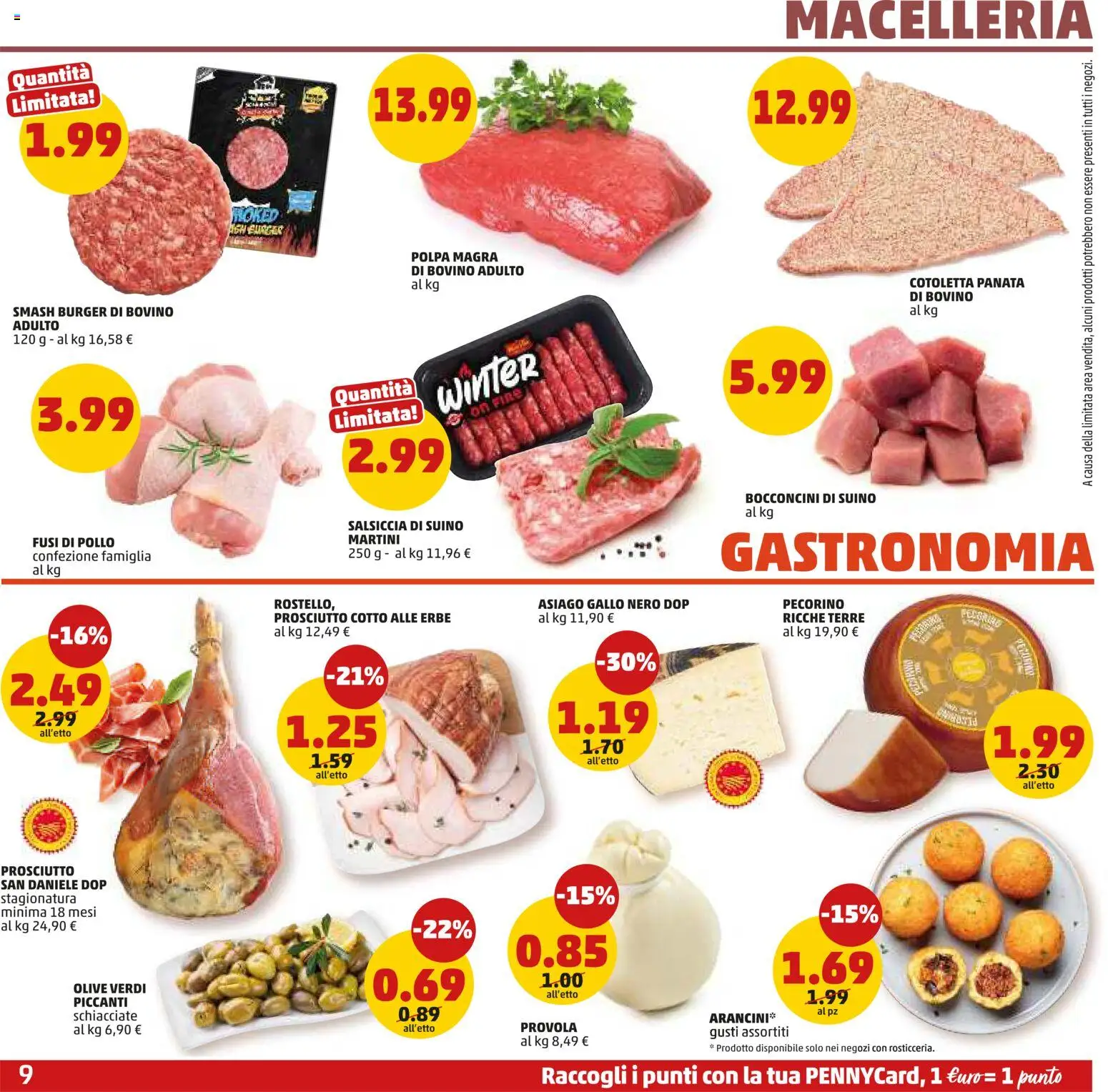 Volantino PENNY del 01.12.2025 | Pagina: 9 | Prodotti: Suino, Olive, Salsiccia, Provola