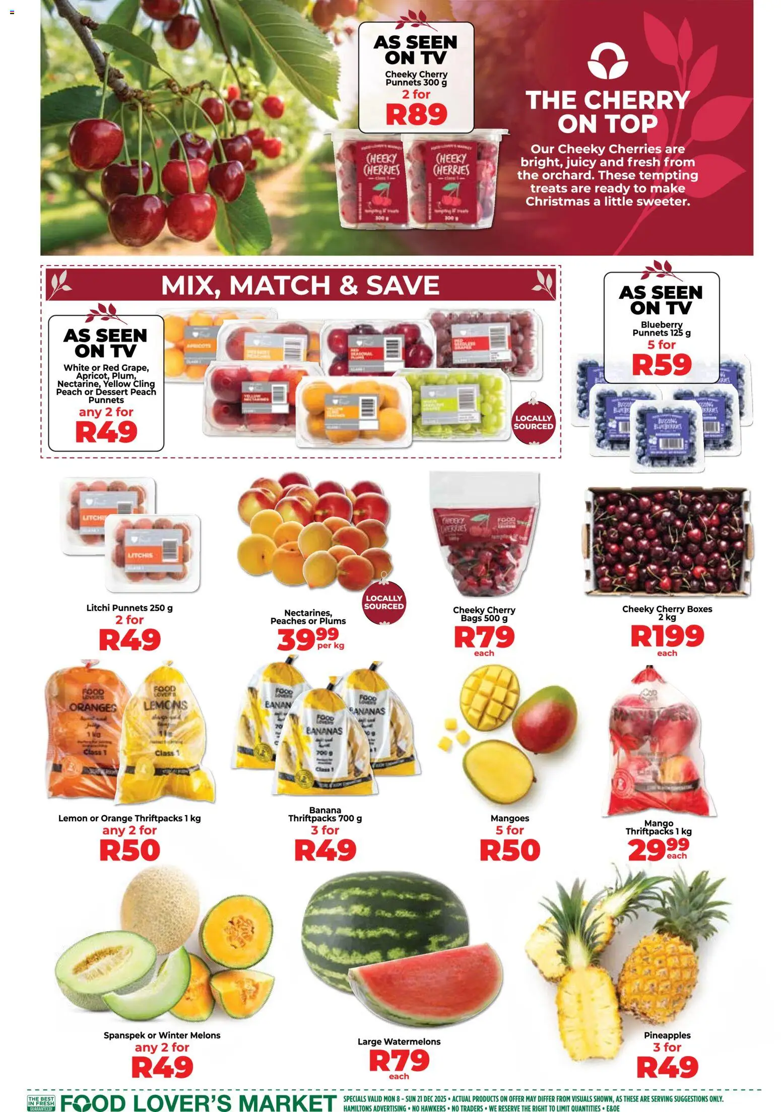 New Food Lover's Market catalogue – valid from 08.12.2025 | Page: 3 | Products: Melons, Lemon, Mango, Peach