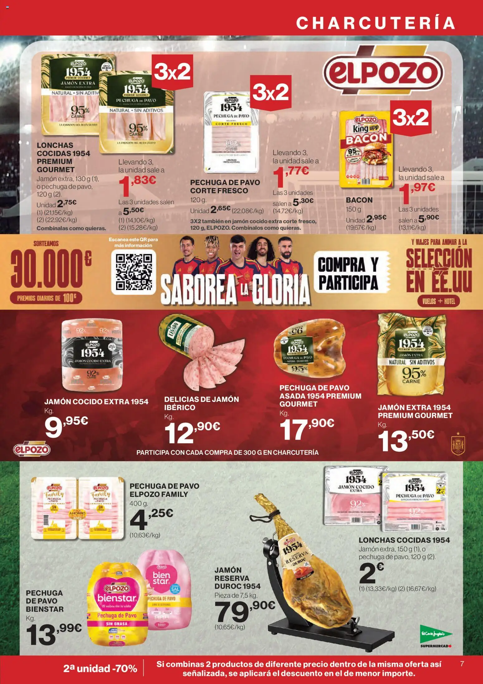 El Corte Inglés ofertas │ válido desde el 12.03.2026 | Página: 7 | Productos: Jamón, Jamón cocido