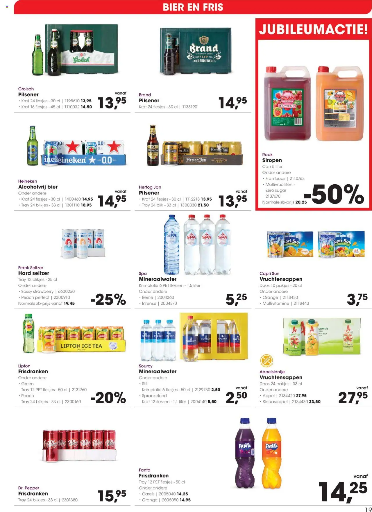 {H1} | Pagina: 19 | Producten: Sap, Dijoni mustár, Appel, Mineraalwater