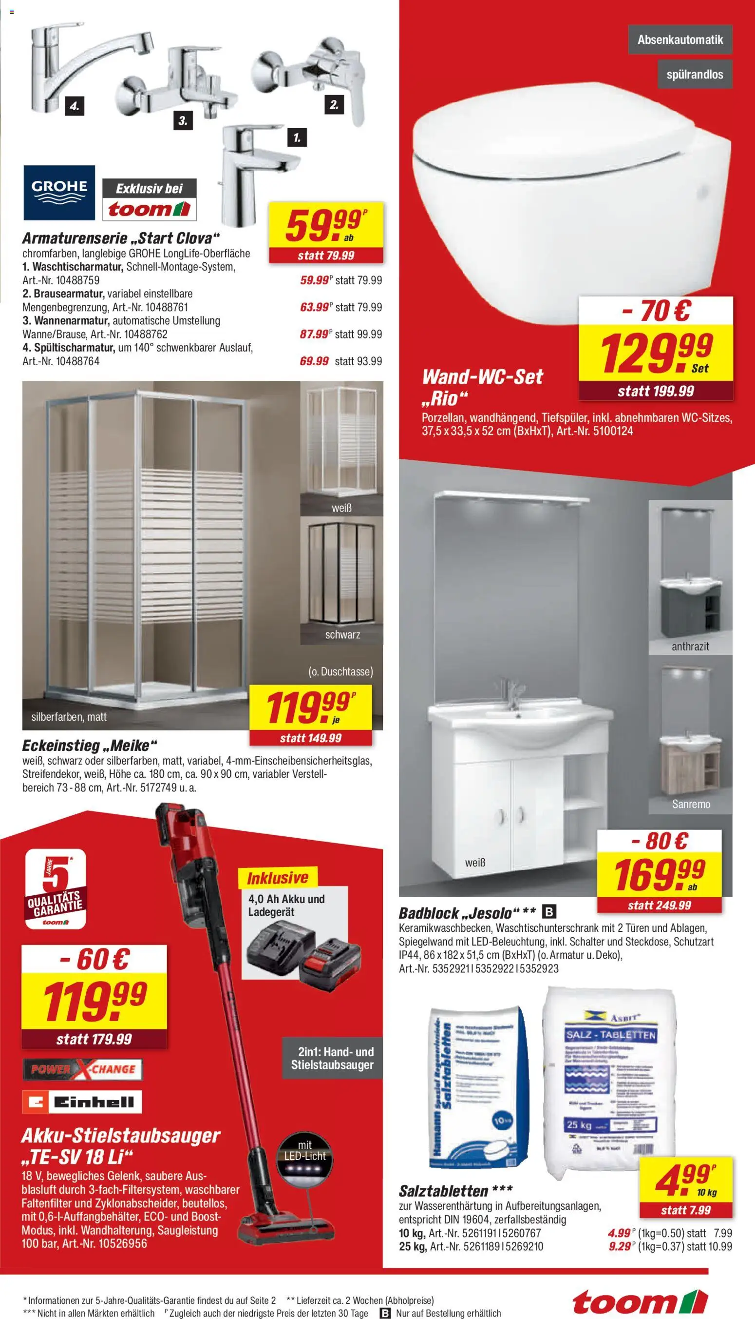Toom Baumarkt Prospekt 	 – gültig ab 21.03.2026 | Seite: 19 | Produkte: Armatur, Salz, Ladegerät