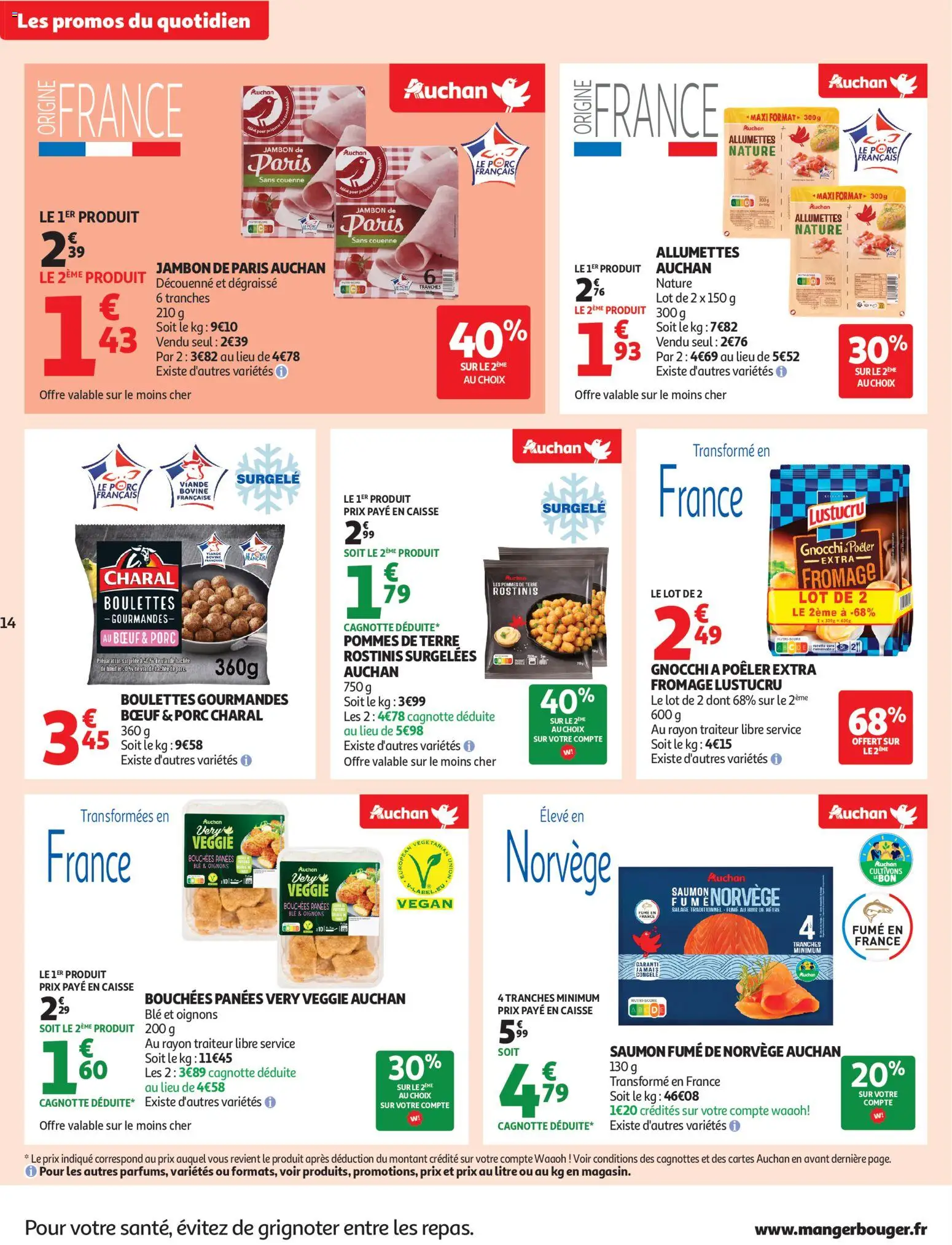 {H1} | Page: 14 | Produits: Saumon fumé, Porc, Pommes, Saumon