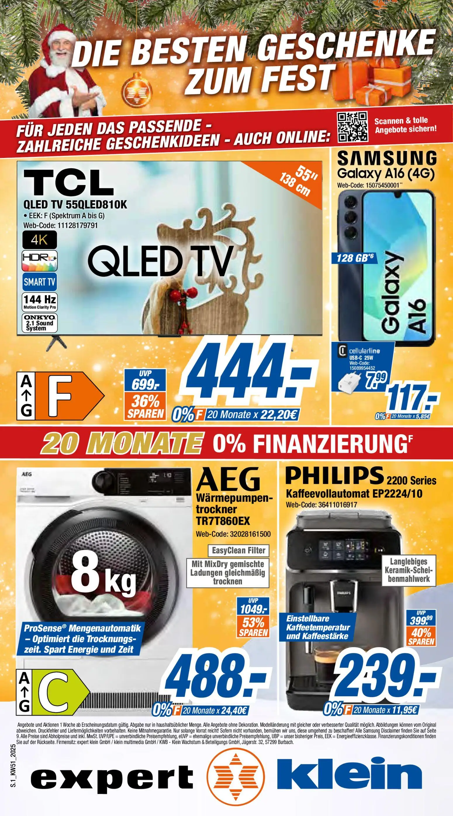 Expert  Aktuelle Beilage – gültig ab 15.12.2025 | Seite: 1 | Produkte: Philips, Trockner, Kaffeevollautomat, TV