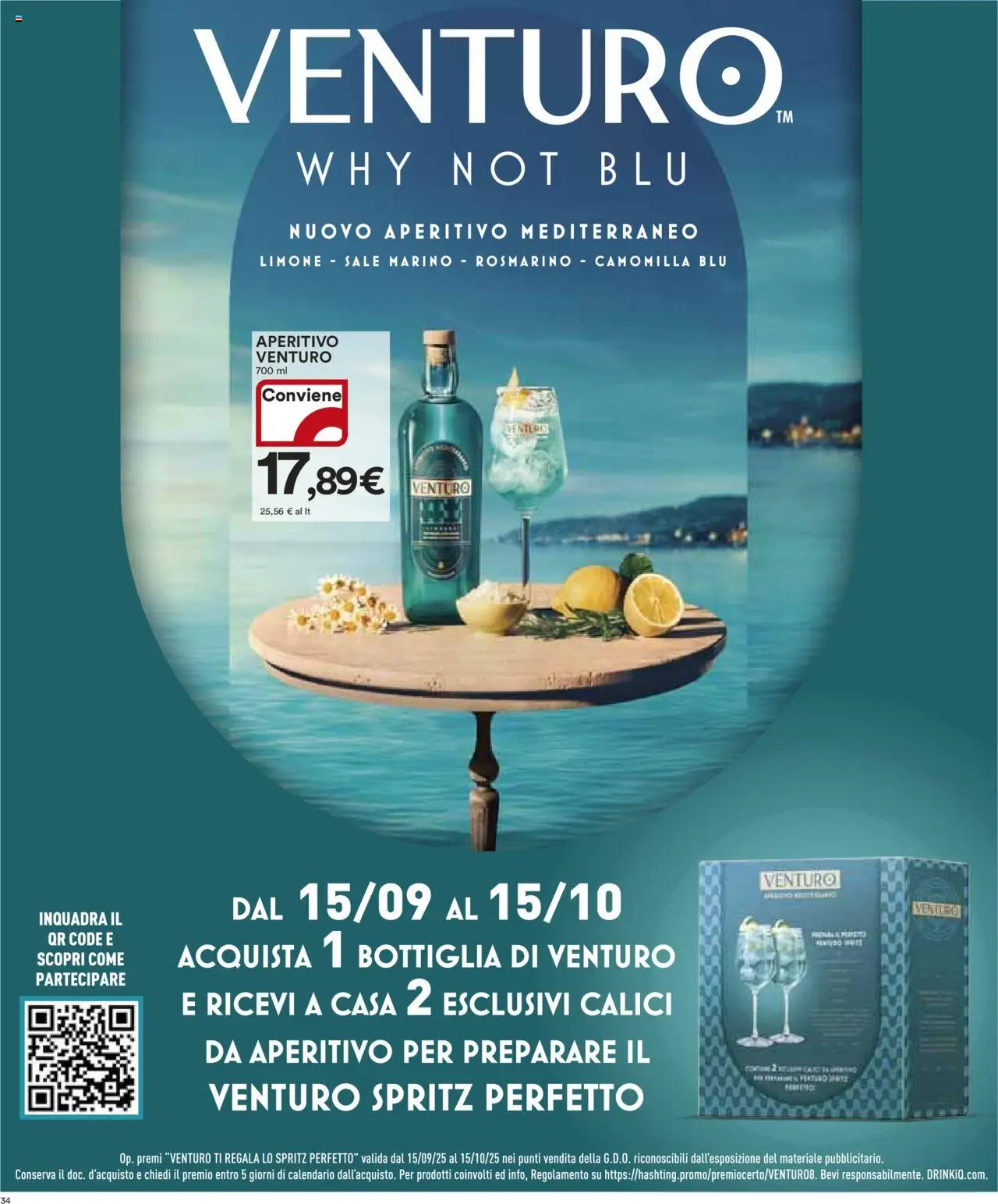 Volantino Ipercoop del 11.09.2025 | Pagina: 34 | Prodotti: Rosmarino, Sale, Bottiglia, Aperitivo