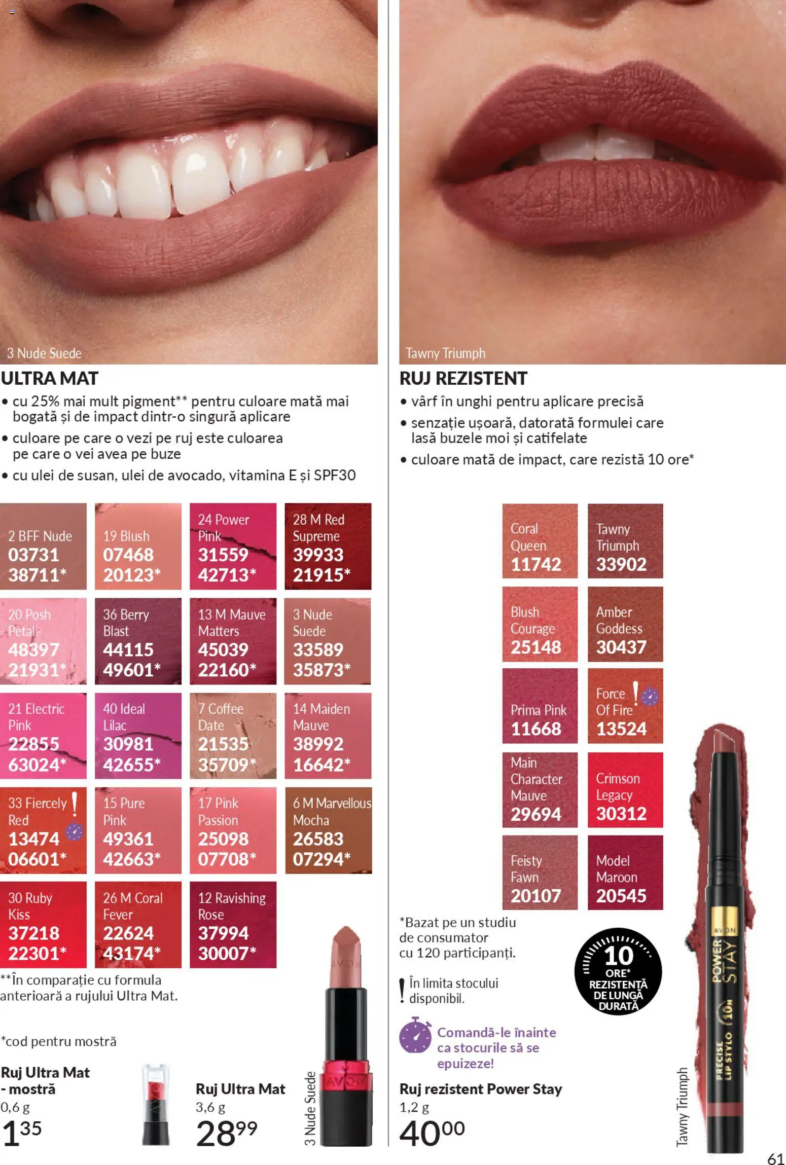 Noul catalog Avon – valabil de la 01.02.2026 | Pagină: 63 | Produse: Blush, Ruj, Peluş Köpek Yatağı, Ulei