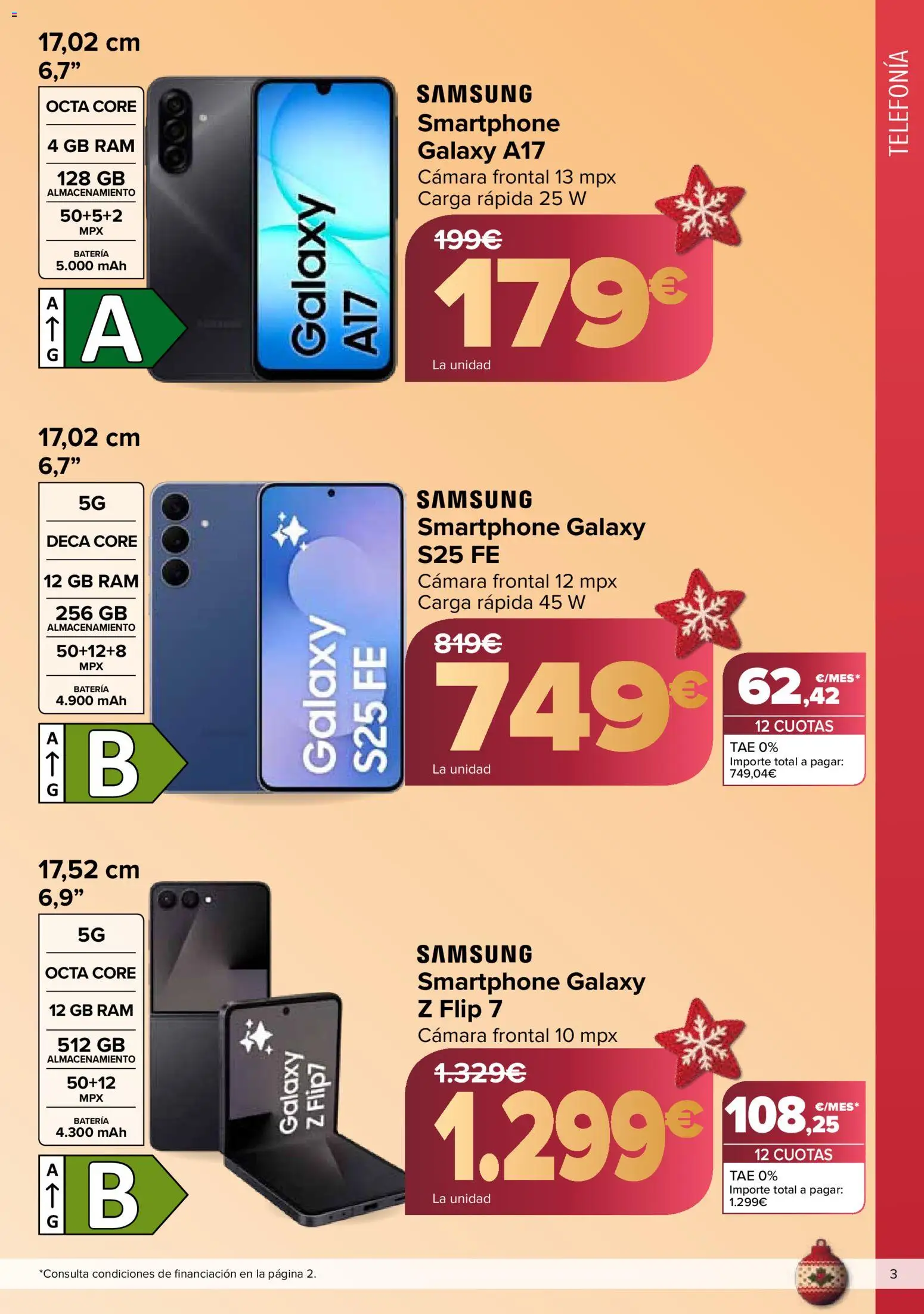 Carrefour folleto │ válido desde el 03.12.2025 | Página: 3 | Productos: Smartphone, Cámara, Batería