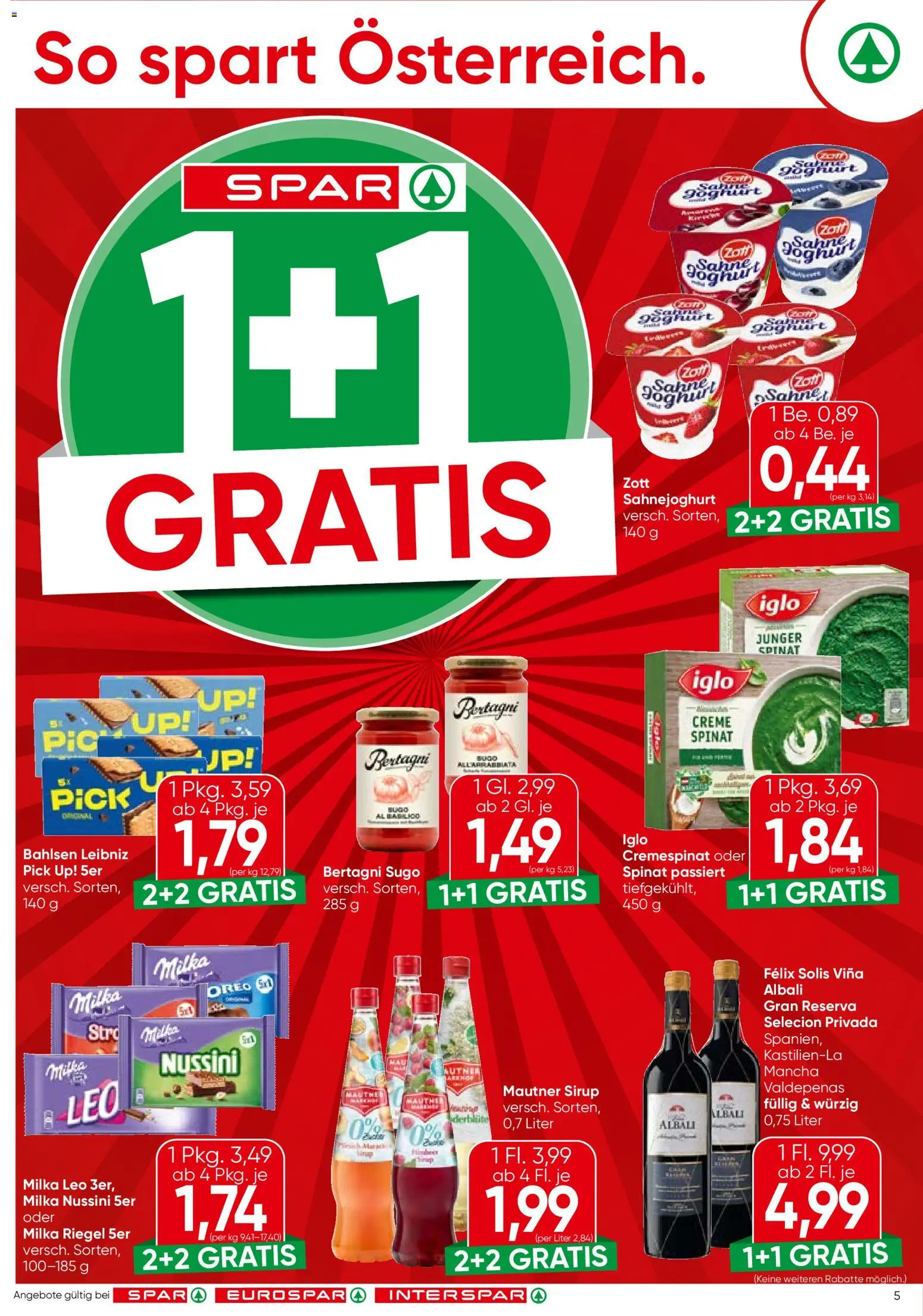 Spar Flugblatt - Wien gültig ab 19.02.2026 | Seite: 5 | Produkte: Sahne, Creme, Joghurt