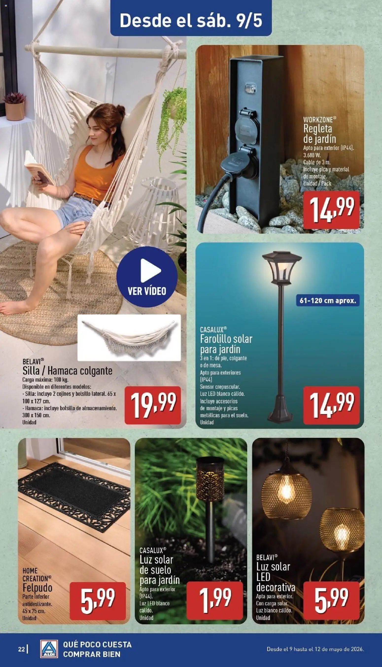 Aldi folleto Península │ válido desde el 04.05.2026 | Página: 22 | Productos: Video, Cable, Silla, Felpudo