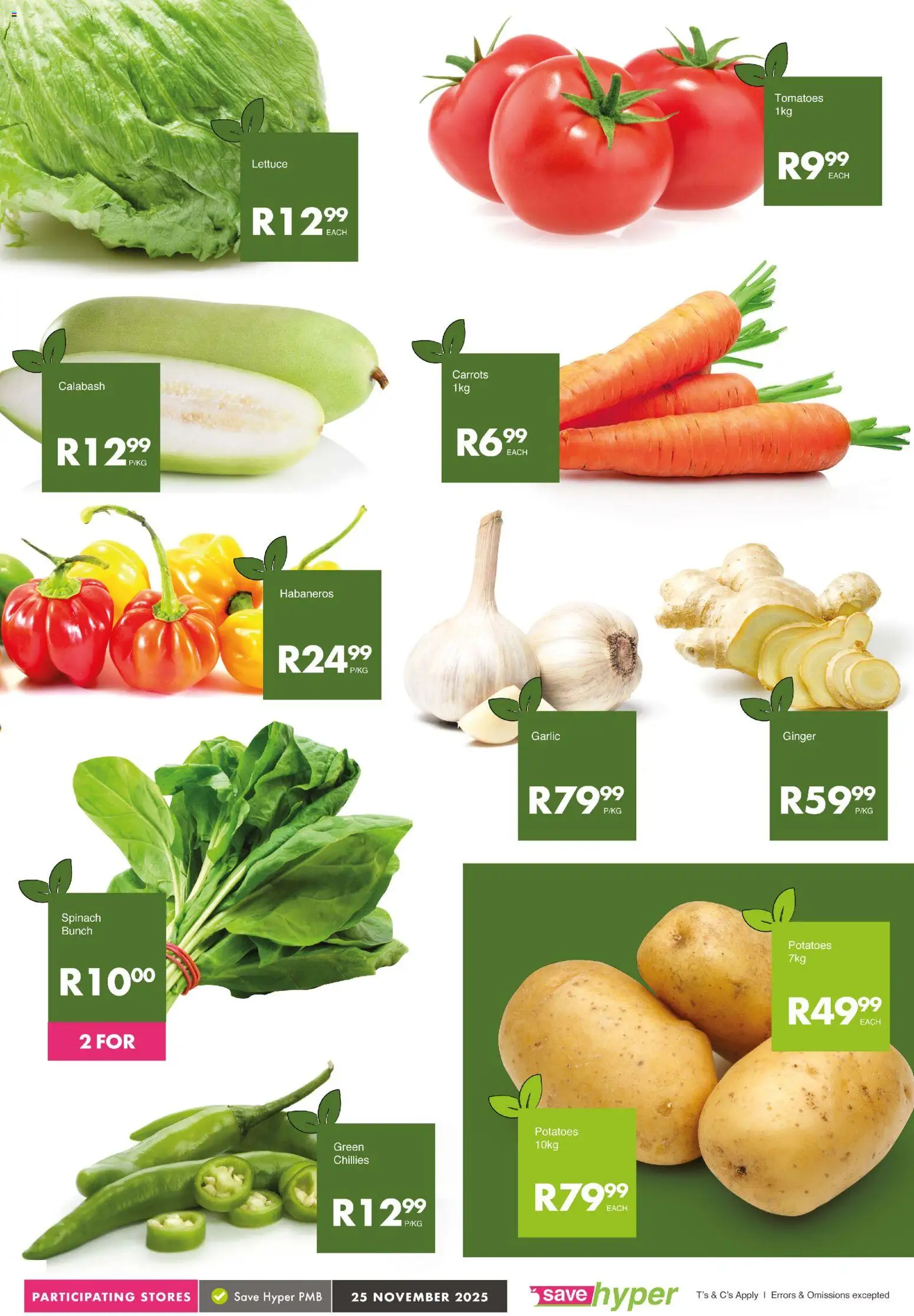New Save catalogue – valid from 25.11.2025 | Page: 5 | Products: Tomatoes, Carrots, Potatoes, Lettuce