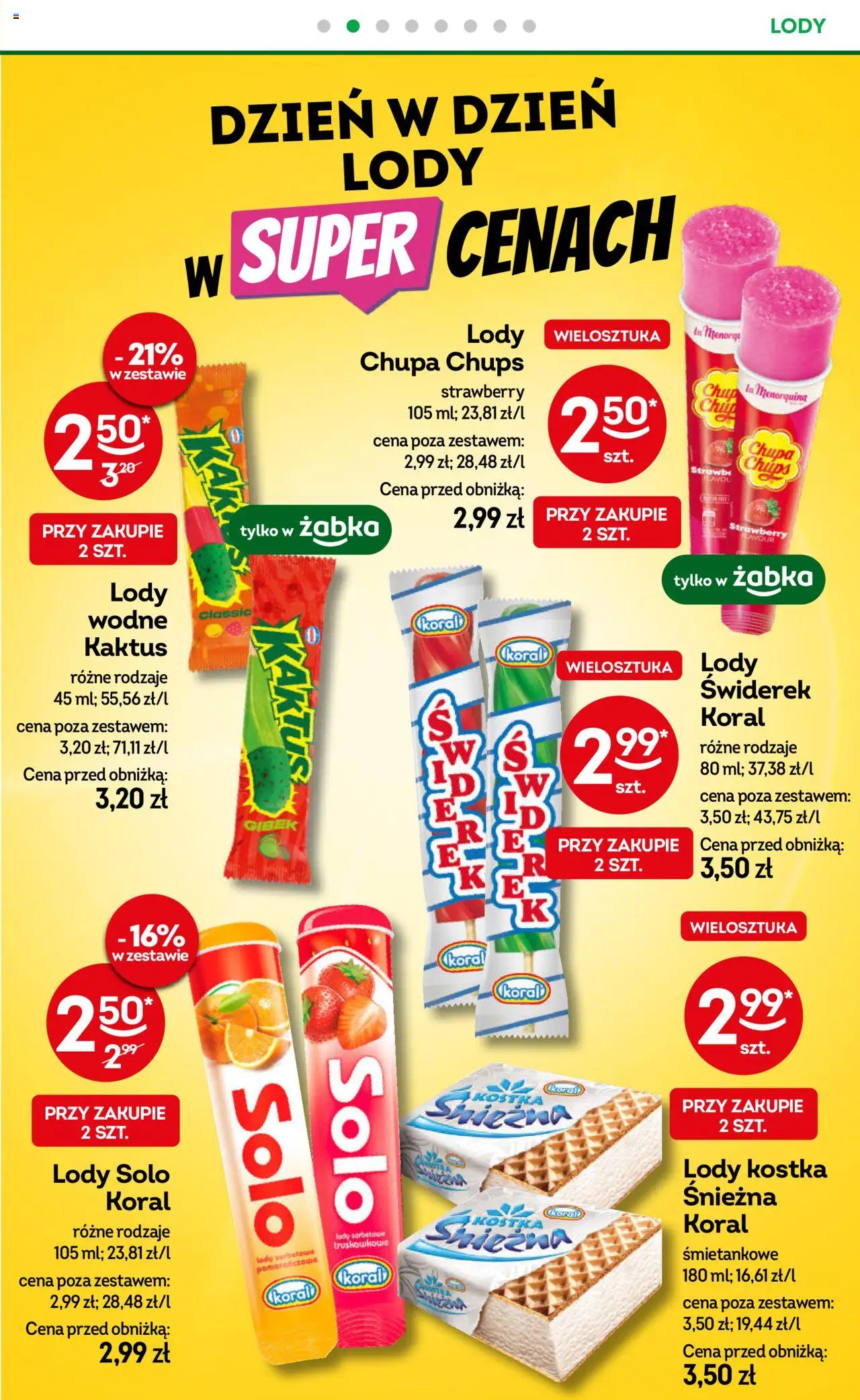 Żabka Gazetka od 10.09.2025 | Strona: 45 | Produkty: Lody