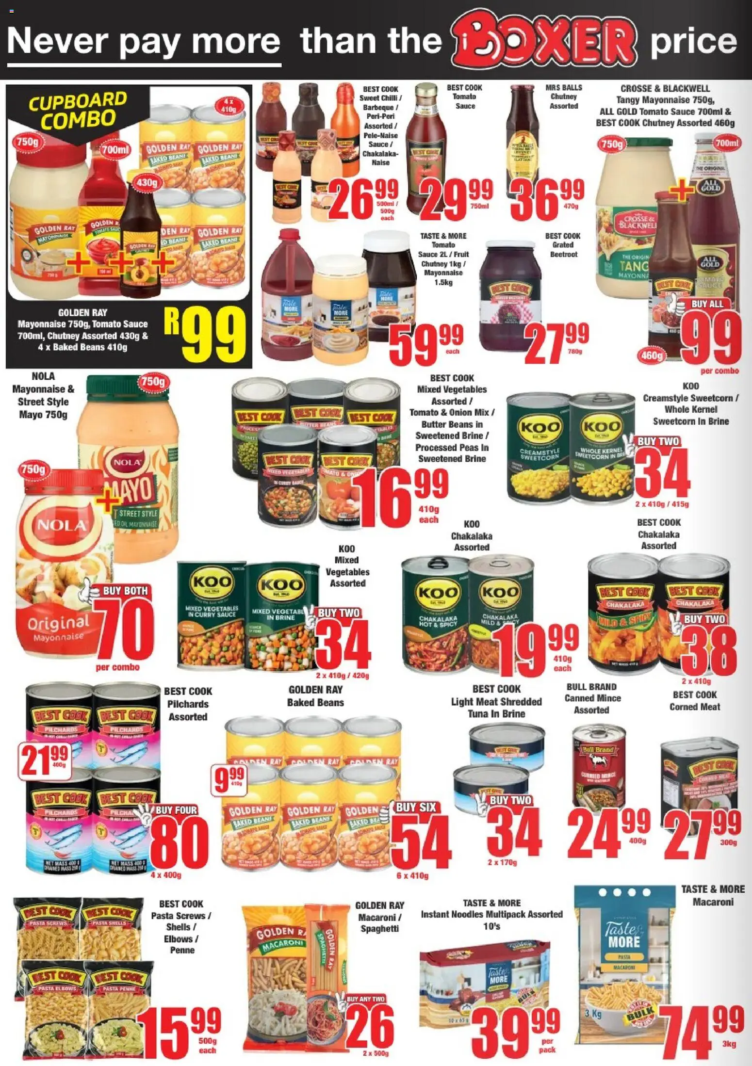 New Boxer catalogue – valid from 09.04.2026 | Page: 6 | Products: Corned meat, Chutney, Oil, Noodles
