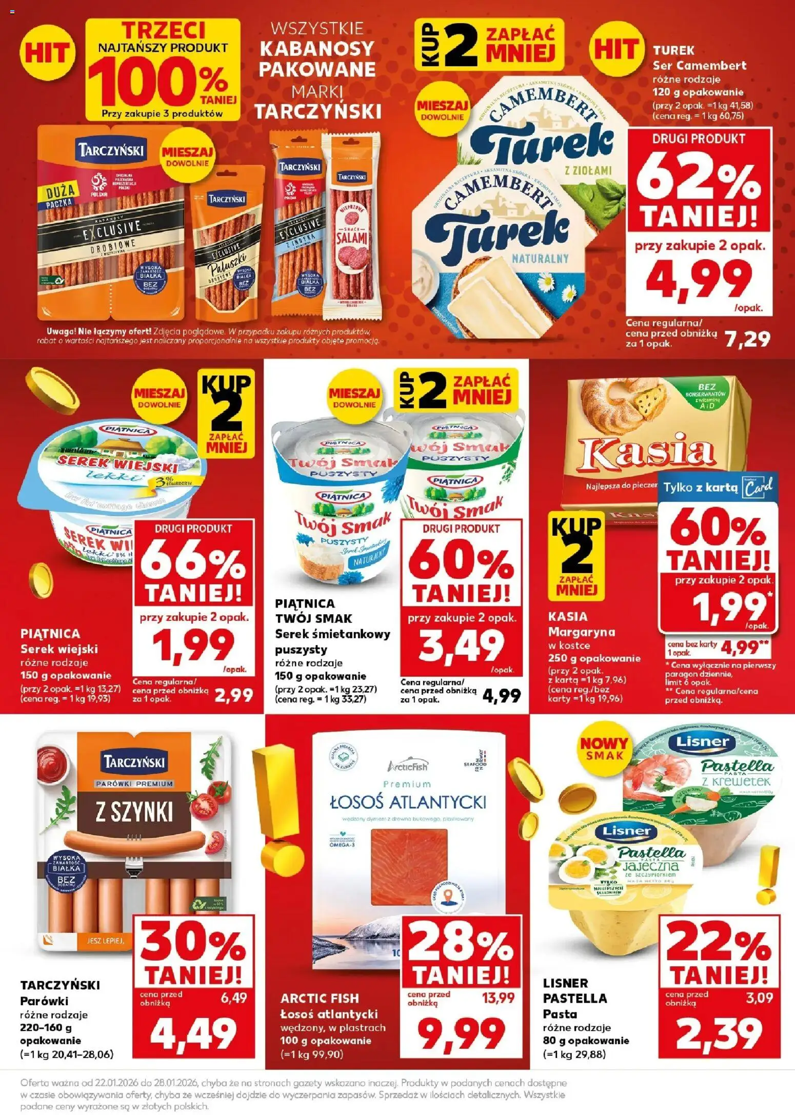 Kaufland gazetka - Super weekend od 24.01.2026 | Strona: 7 | Produkty: Kabanosy, Parówki, Margaryna, Paluszki