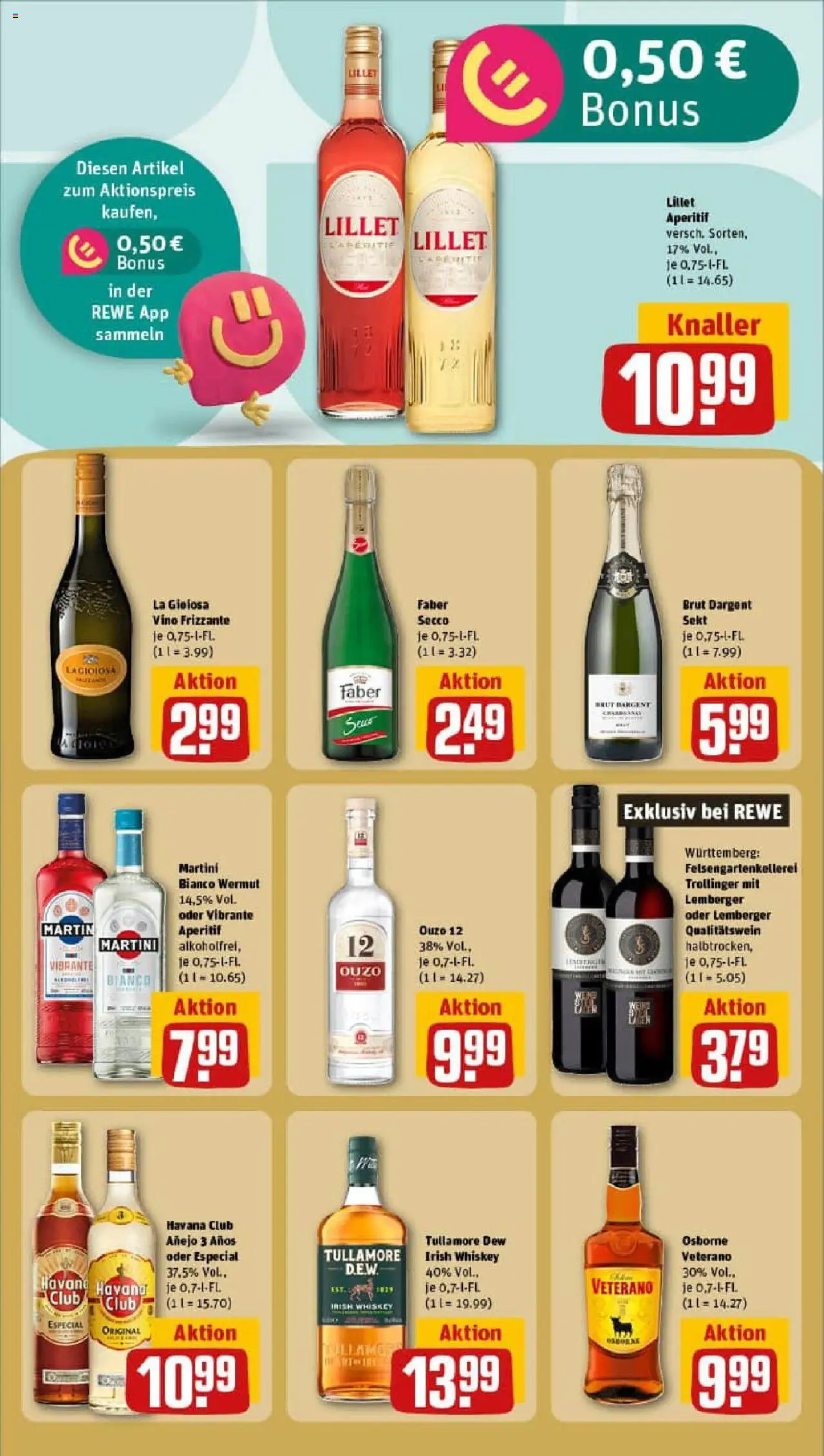 Rewe prospekt Ebersbach	 – gültig ab 06.10.2025 | Seite: 19 | Produkte: Martini, Havana club, Ouzo, Brut dargent