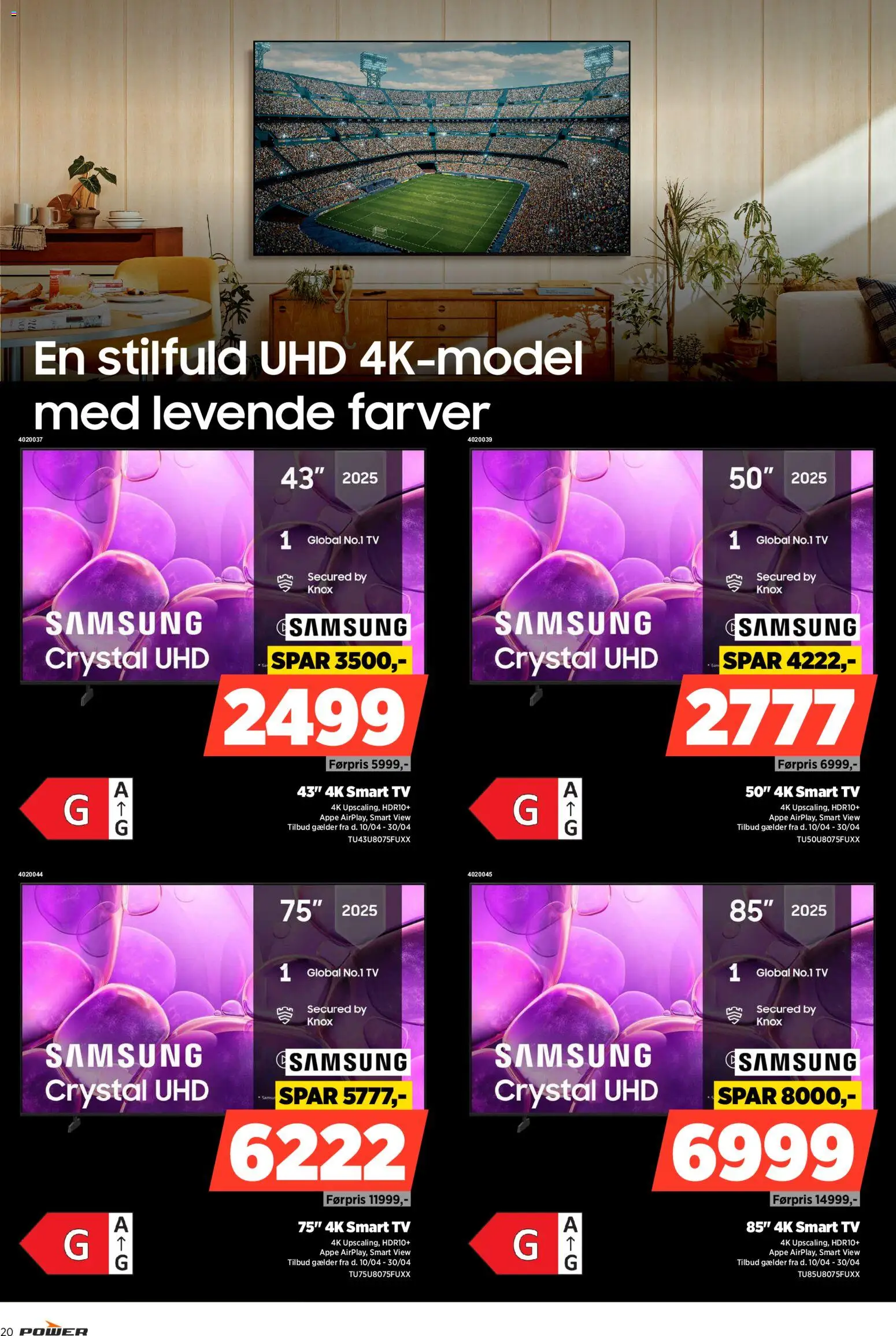Power tilbudsavis – gyldig fra 10.04.2026 | Side: 20 | Produkter: Smart TV, TV