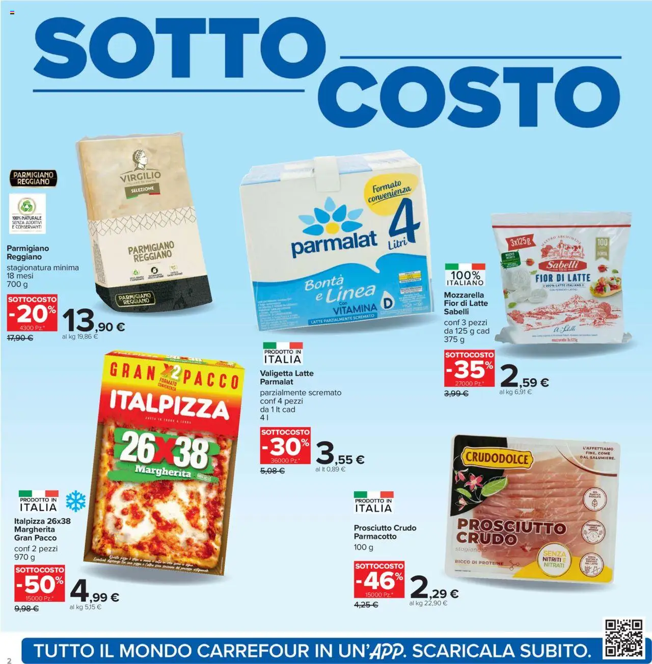 Volantino Carrefour del 05.09.2025 | Pagina: 2 | Prodotti: Prosciutto Crudo, Mozzarella, Prosciutto, Valigetta