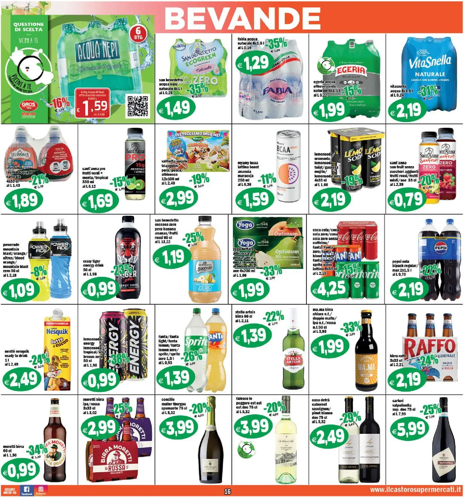 Volantino Il Castoro del 06.03.2026 | Pagina: 16 | Prodotti: Tè, Spumante, Acqua naturale, Pepsi