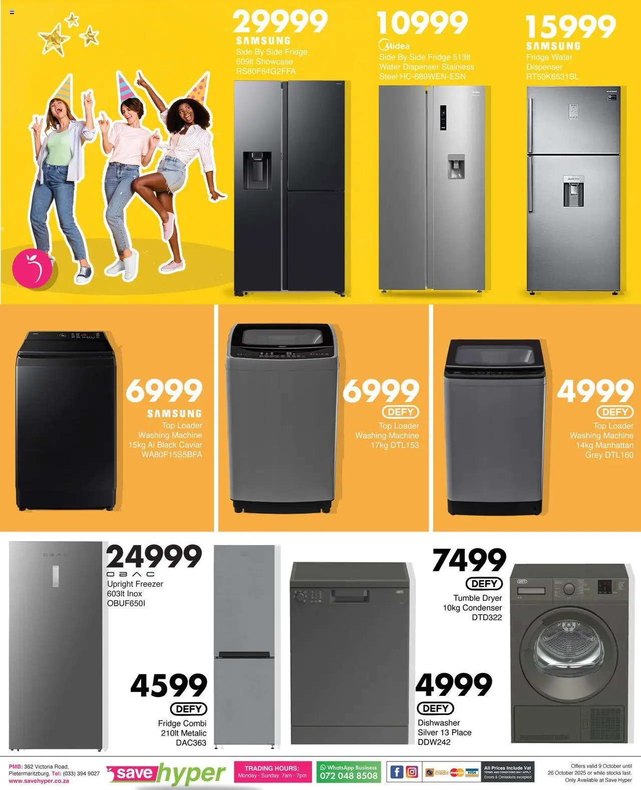 New Save catalogue – valid from 09.10.2025 | Page: 6 | Products: Washing machine, Dryer, Dishwasher, Tumble dryer