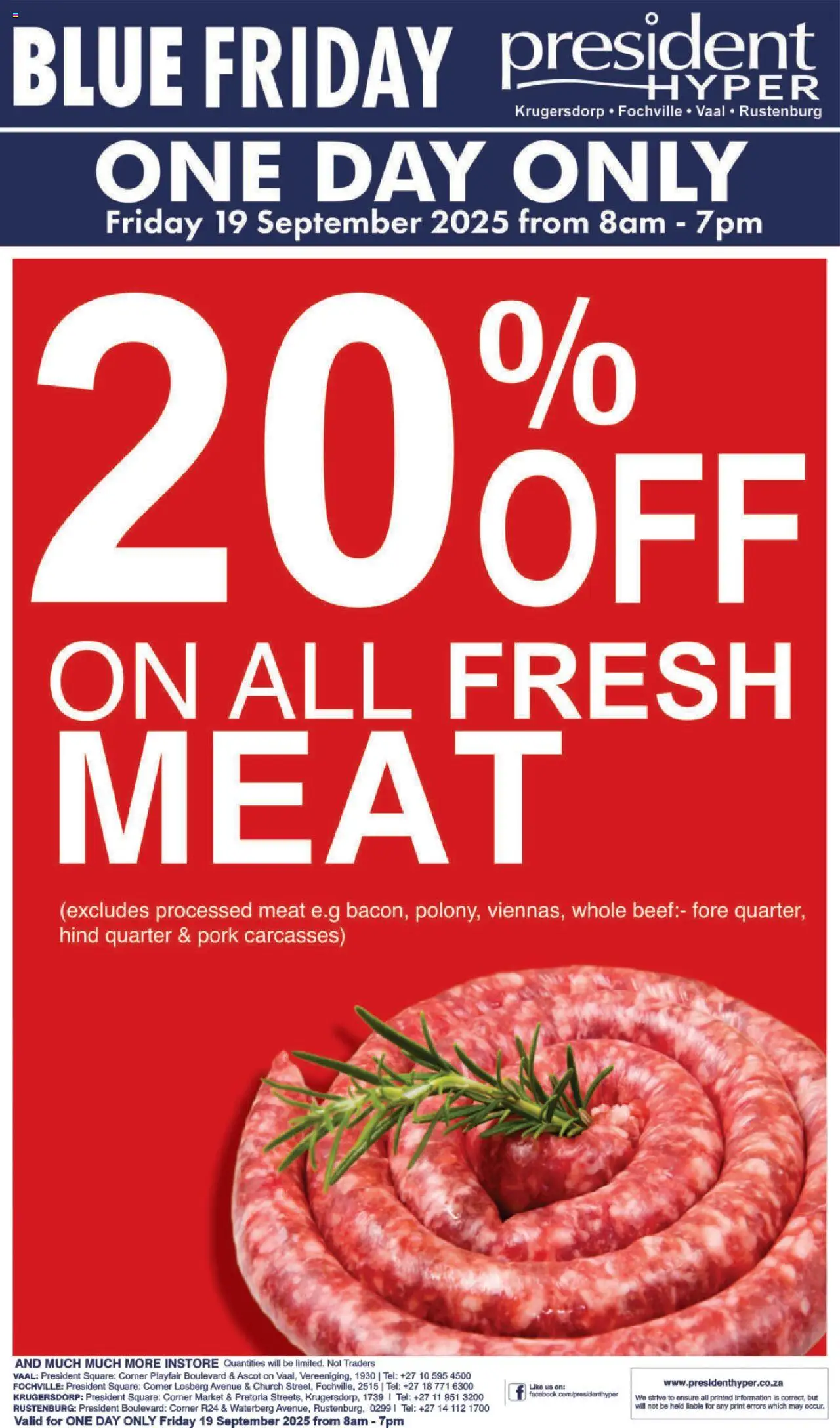 New President Hyper catalogue – valid from 19.09.2025 | Page: 1 | Products: Pork, Beef