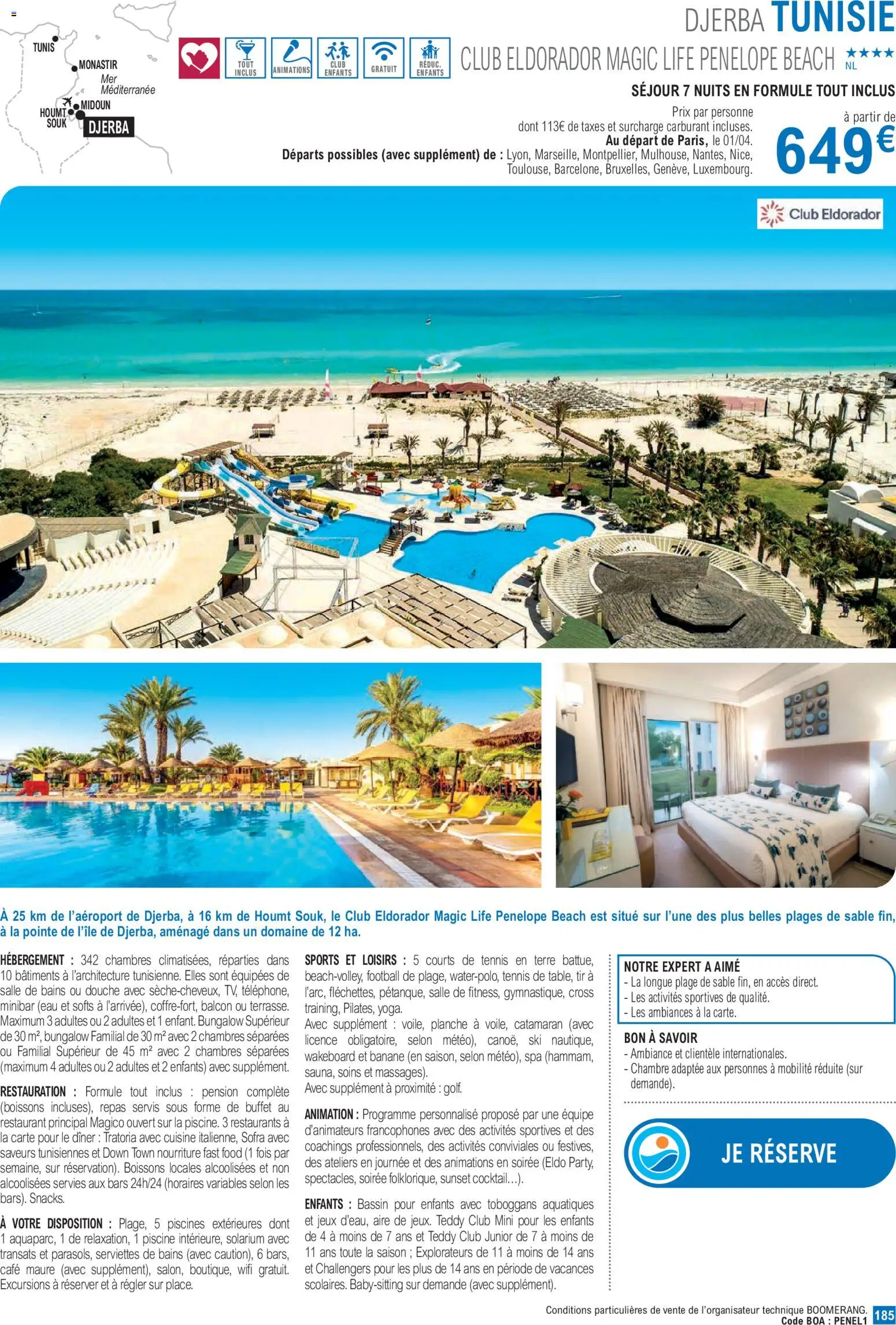 {H1} | Page: 185 | Produits: Ski, Buffet, Banane, Jeux