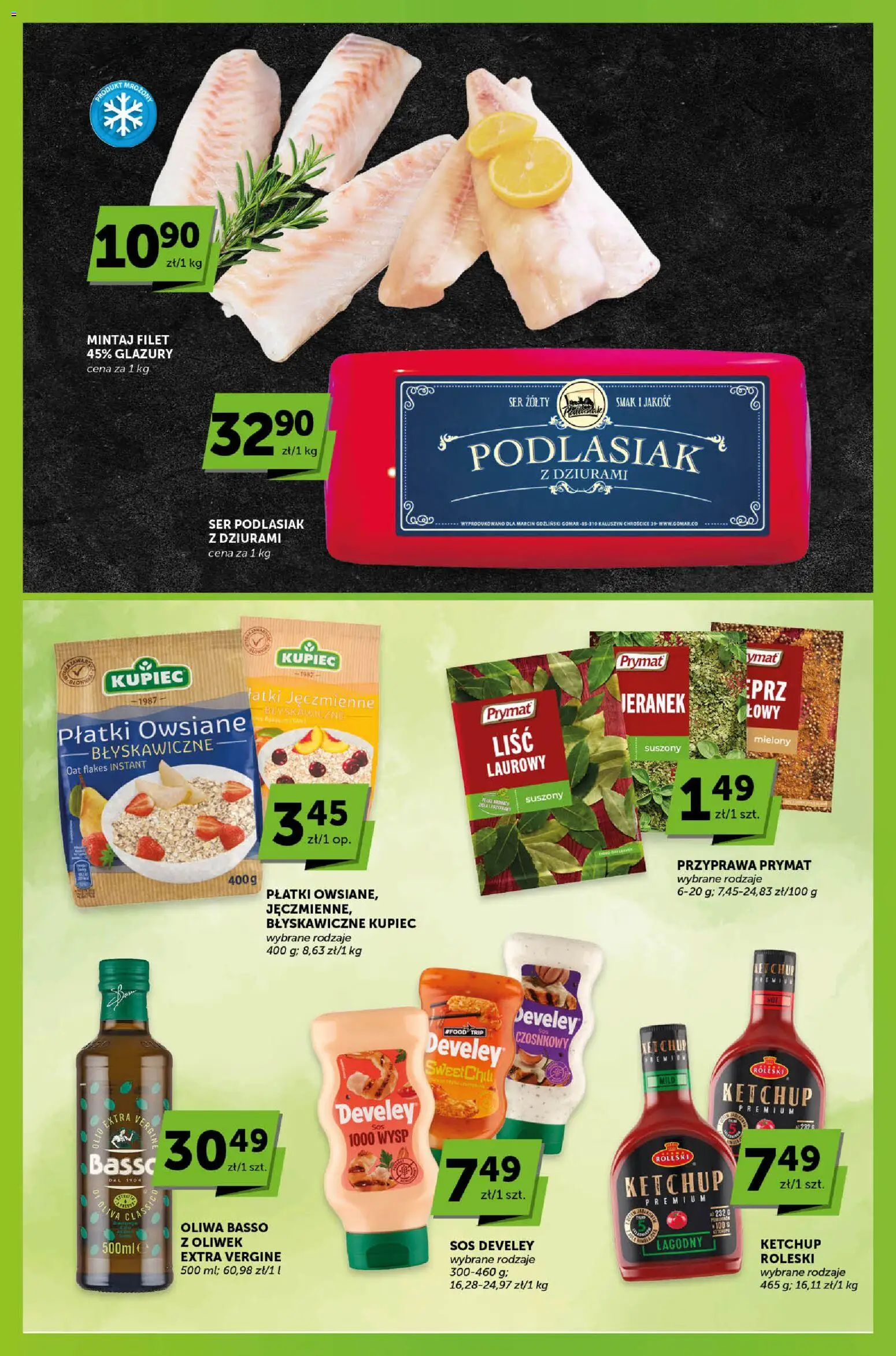 Groszek gazetka - Sprawdź, co więcej od 09.04.2026 | Strona: 3 | Produkty: Ser żółty, Płatki owsiane, Ketchup, Sos