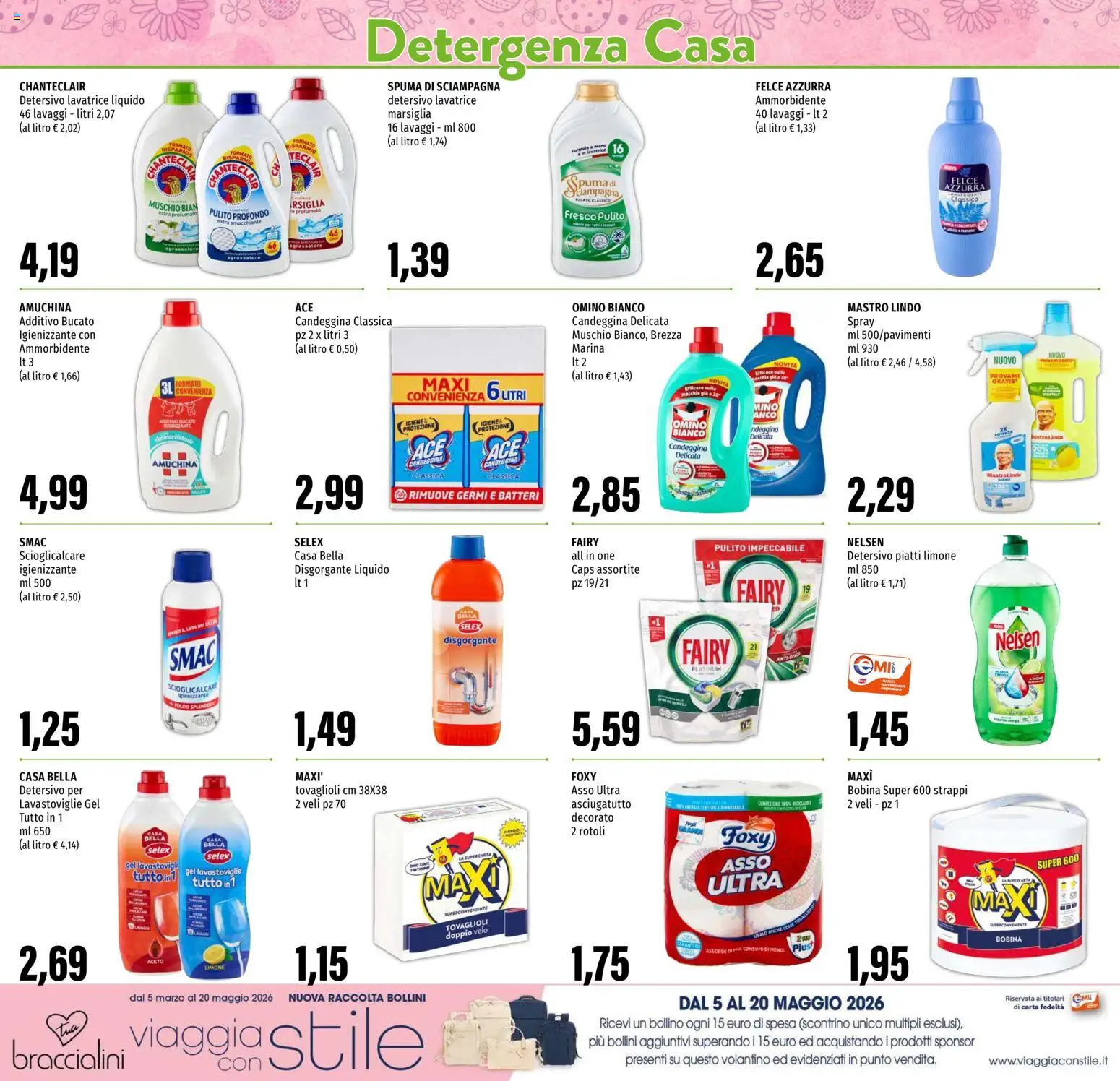Volantino EMI del 26.03.2026 | Pagina: 26 | Prodotti: Sgrassatore, Limone, Lavatrice, Asciugatutto