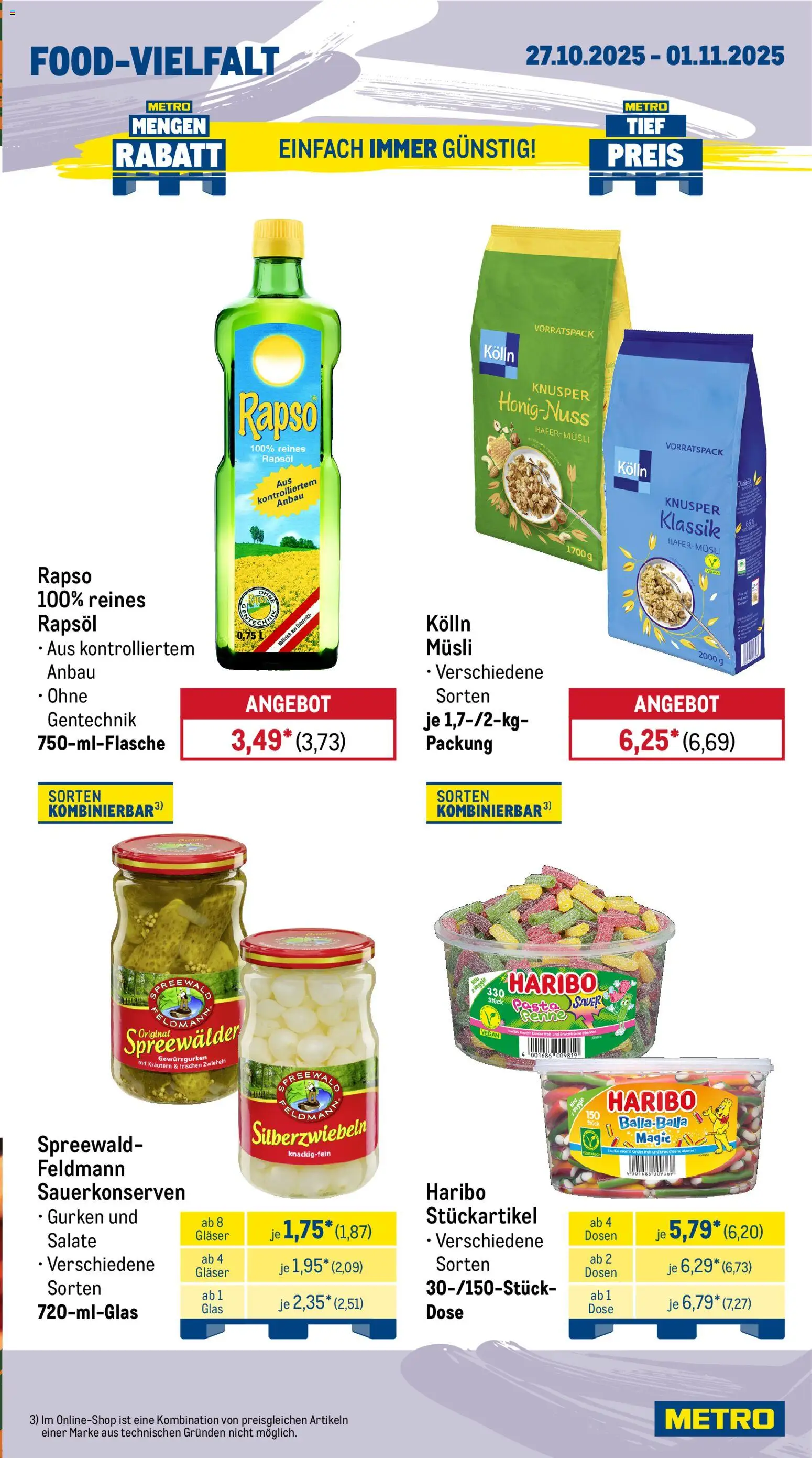 Metro Prospekt 	 – gültig ab 27.10.2025 | Seite: 13 | Produkte: Musli, Kolln, Zwiebeln, Pasta