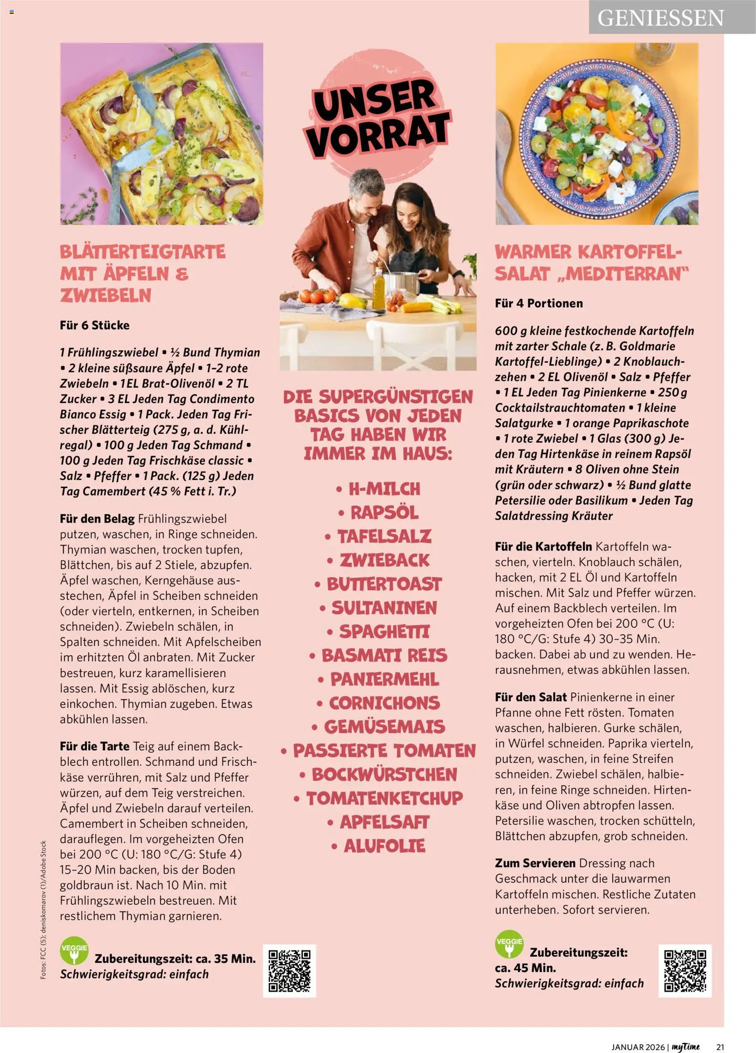 Famila Nordwest  myTime Januar 2026 – gültig ab 01.01.2026 | Seite: 21 | Produkte: Öl, Essig, Kartoffeln, Reis