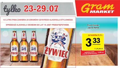 Pogląd oferty "Gram Market Gazetka - Niesłychanie Niskie Ceny" - ważna od 23.07.2025