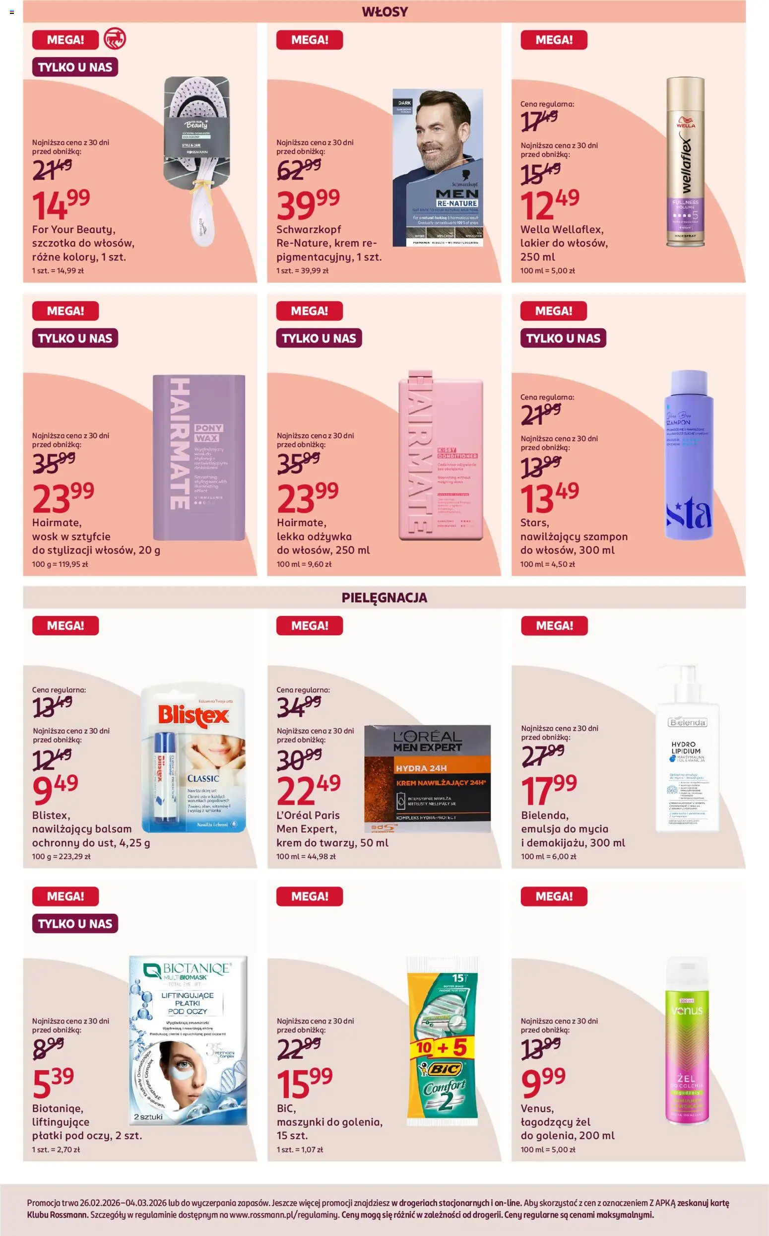 Rossmann Gazetka od 26.02.2026 | Strona: 3 | Produkty: Szampon, Odżywka, Płatki, Krem