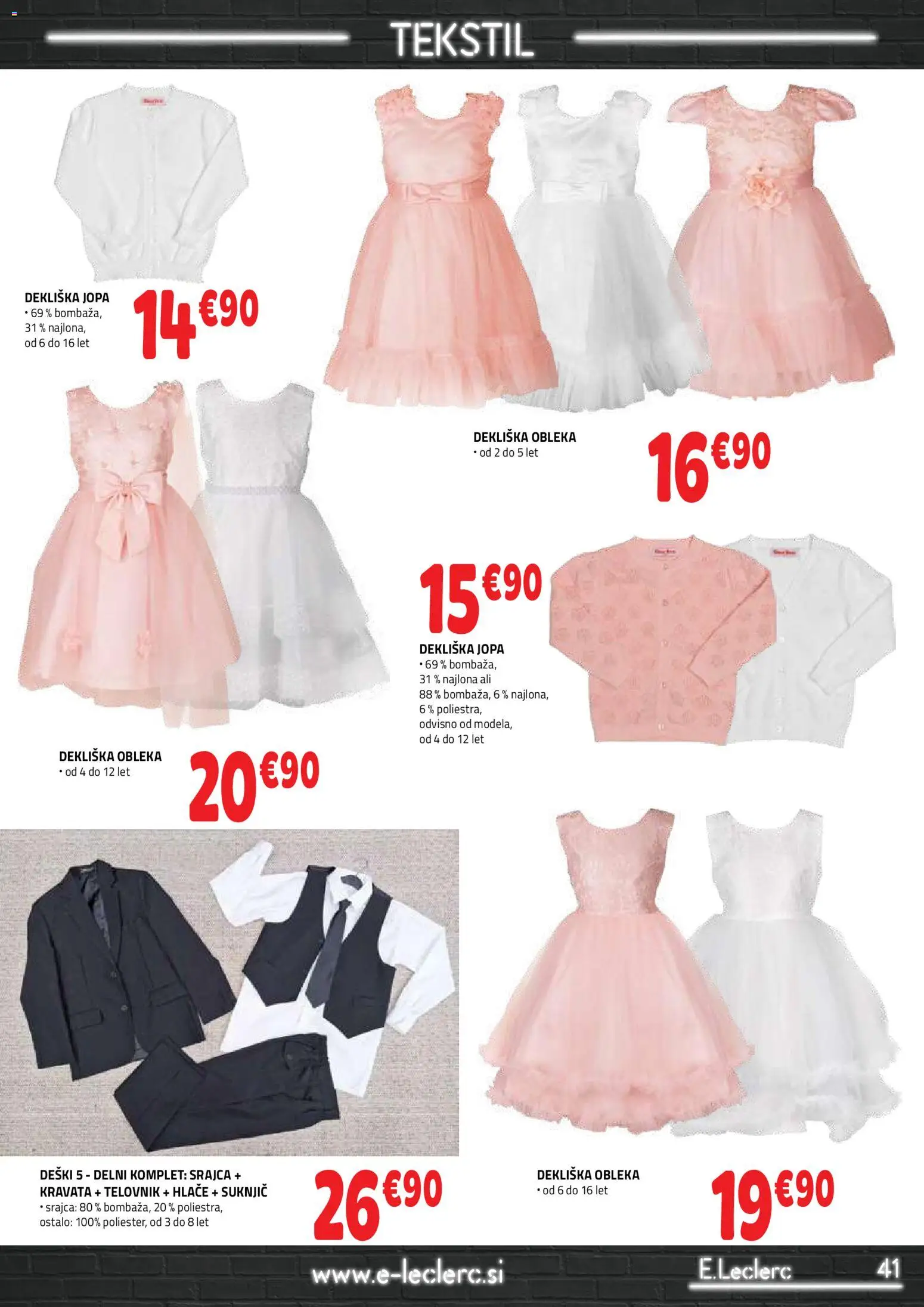 Novi E.leclerc katalog ponudbe – veljaven od 25.03.2026 | Stran: 41 | Izdelki: Srajca, Hlace, Obleka
