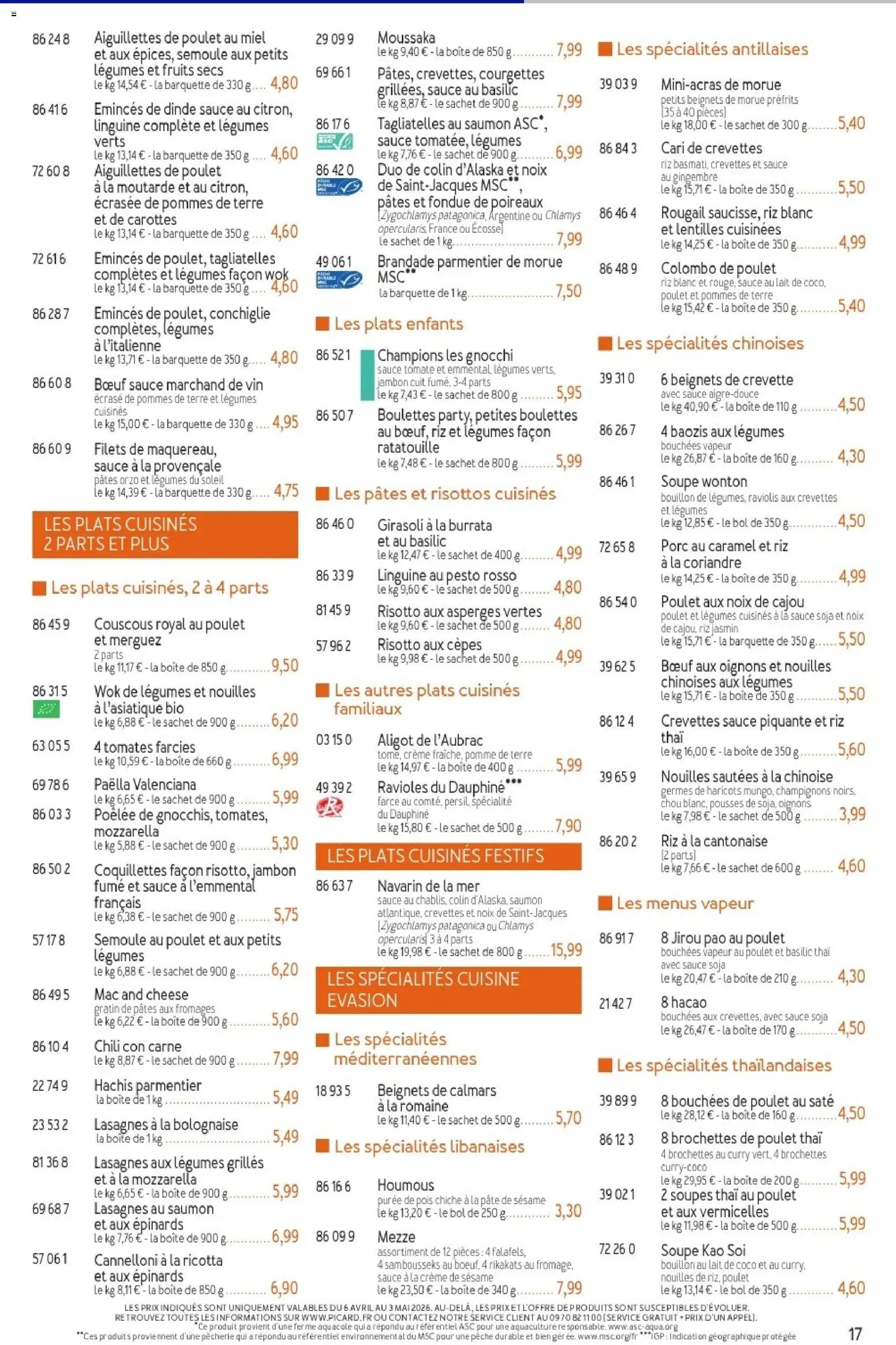 {H1} | Page: 17 | Produits: Vin, Pommes, Riz, Saumon