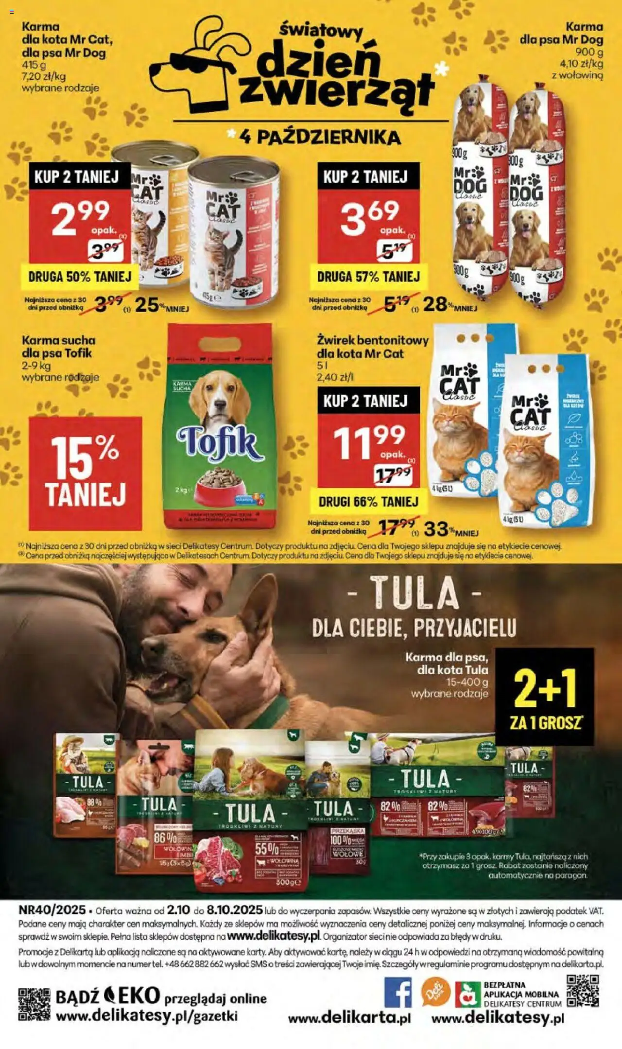 Delikatesy Centrum Gazetka od 02.10.2025 | Strona: 52 | Produkty: Delikatesy, Karma dla kota, Żwirek bentonitowy, Wołowina