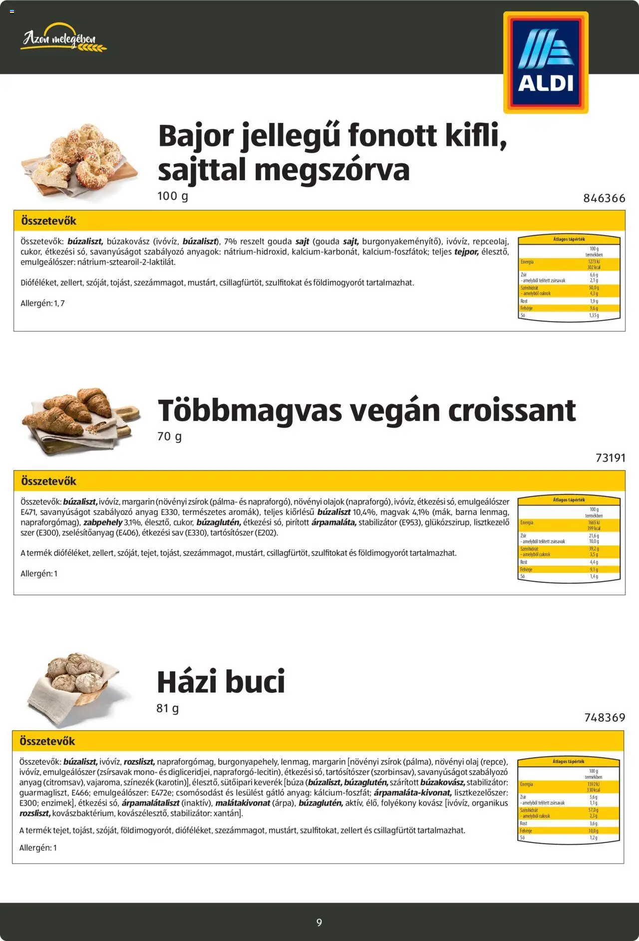 Aldi akciós ujság - amely érvényes a következő dátumtól: 26.08.2024 | Oldal: 9 | Termékek: Fehérje, Ciabatta, Sertéshús, Só