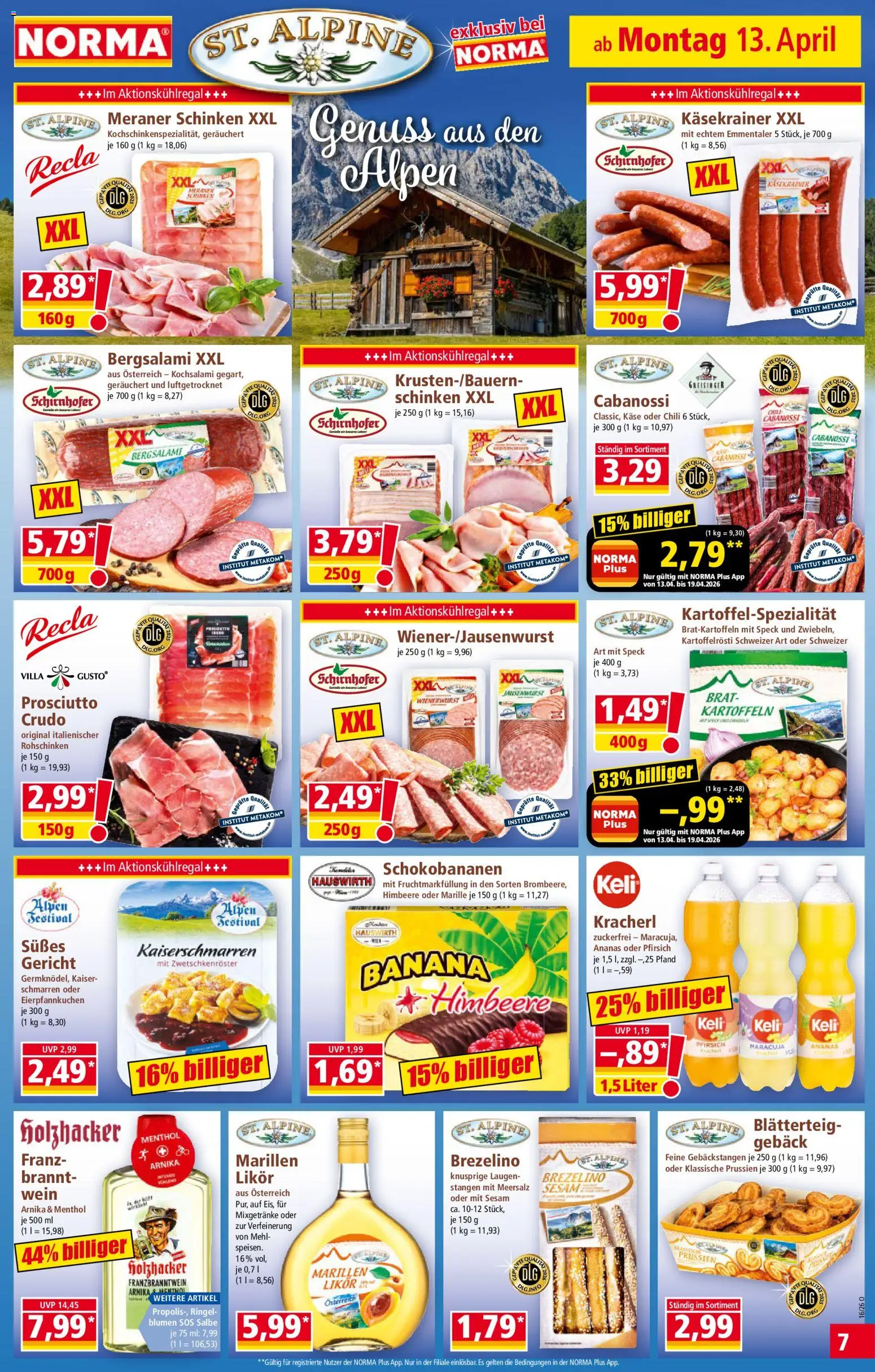 Norma Prospekt 	 – gültig ab 13.04.2026 | Seite: 7 | Produkte: Mehl, Blumen, Käsekrainer, Chili