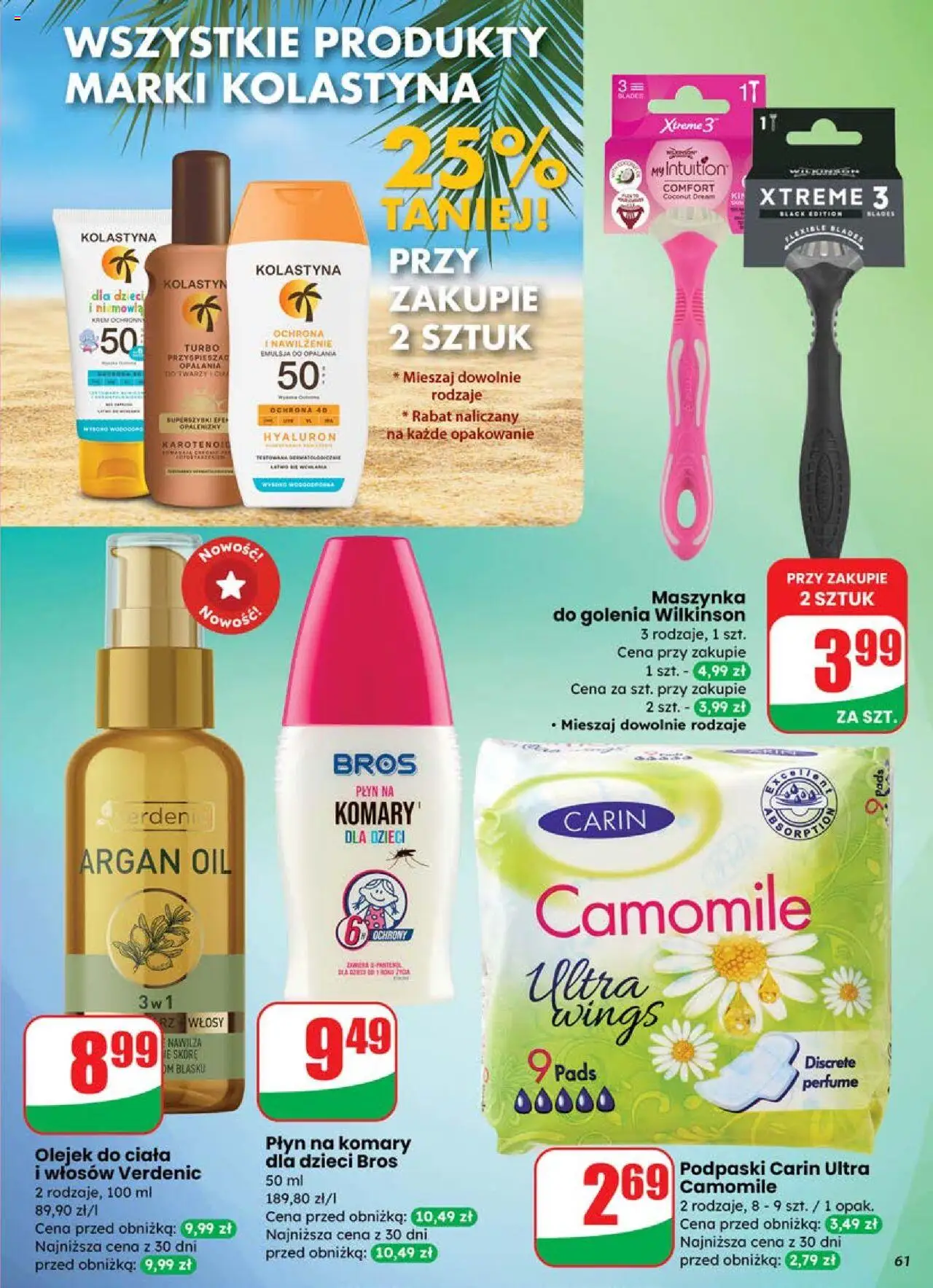 Dino Gazetka od 25.06.2025 | Strona: 61 | Produkty: Maszynka do golenia, Podpaski, Body, Krem