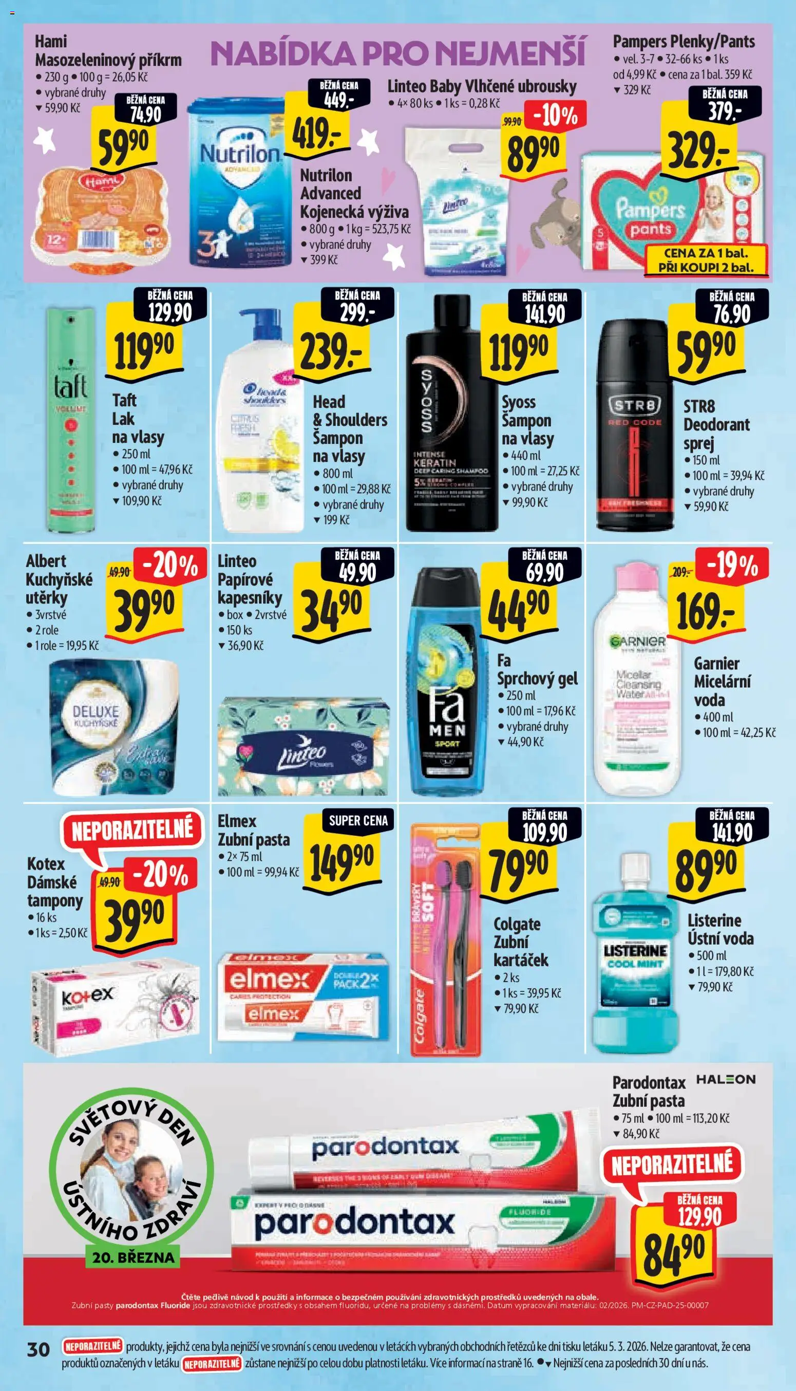 Albert leták - Supermarket od 11.03.2026 | Strana: 38 | Produkty: Deodorant, Pampers, Pants, Šampon