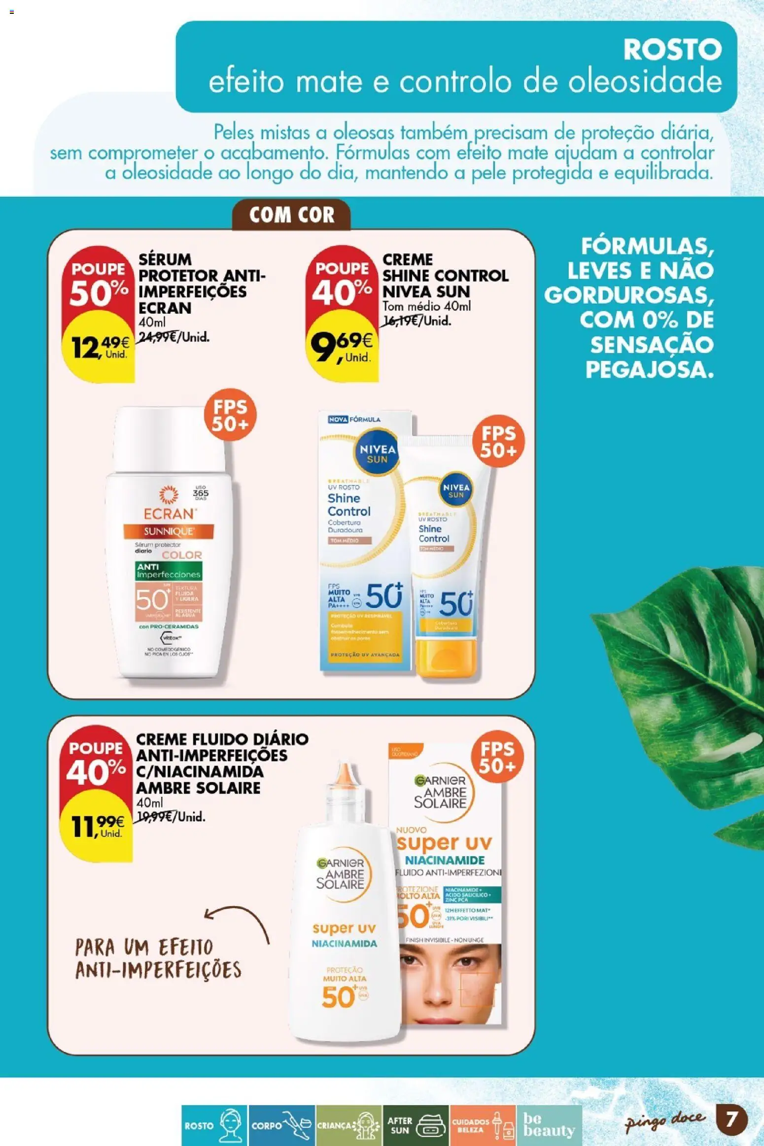 Pingo Doce Catálogo de solares 2026 │ válido de 24.03.2026 | Página: 7 | Produtos: Agua, Sérum, Pá, Creme