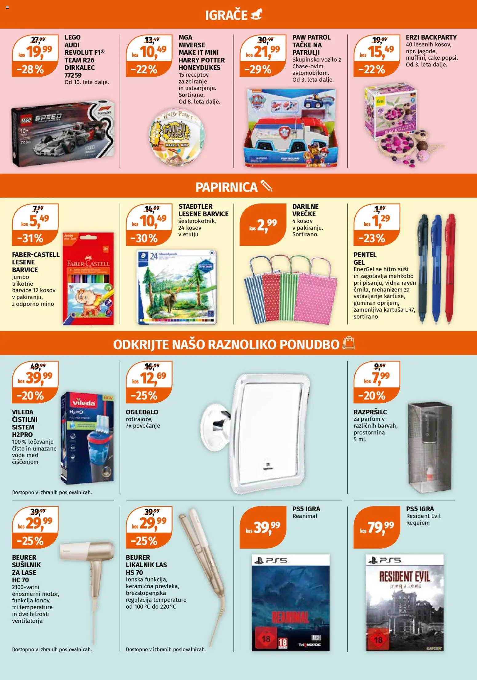 Novi Müller katalog ponudbe – veljaven od 02.03.2026 | Stran: 11 | Izdelki: Video, Barvice, Likalnik, Kos