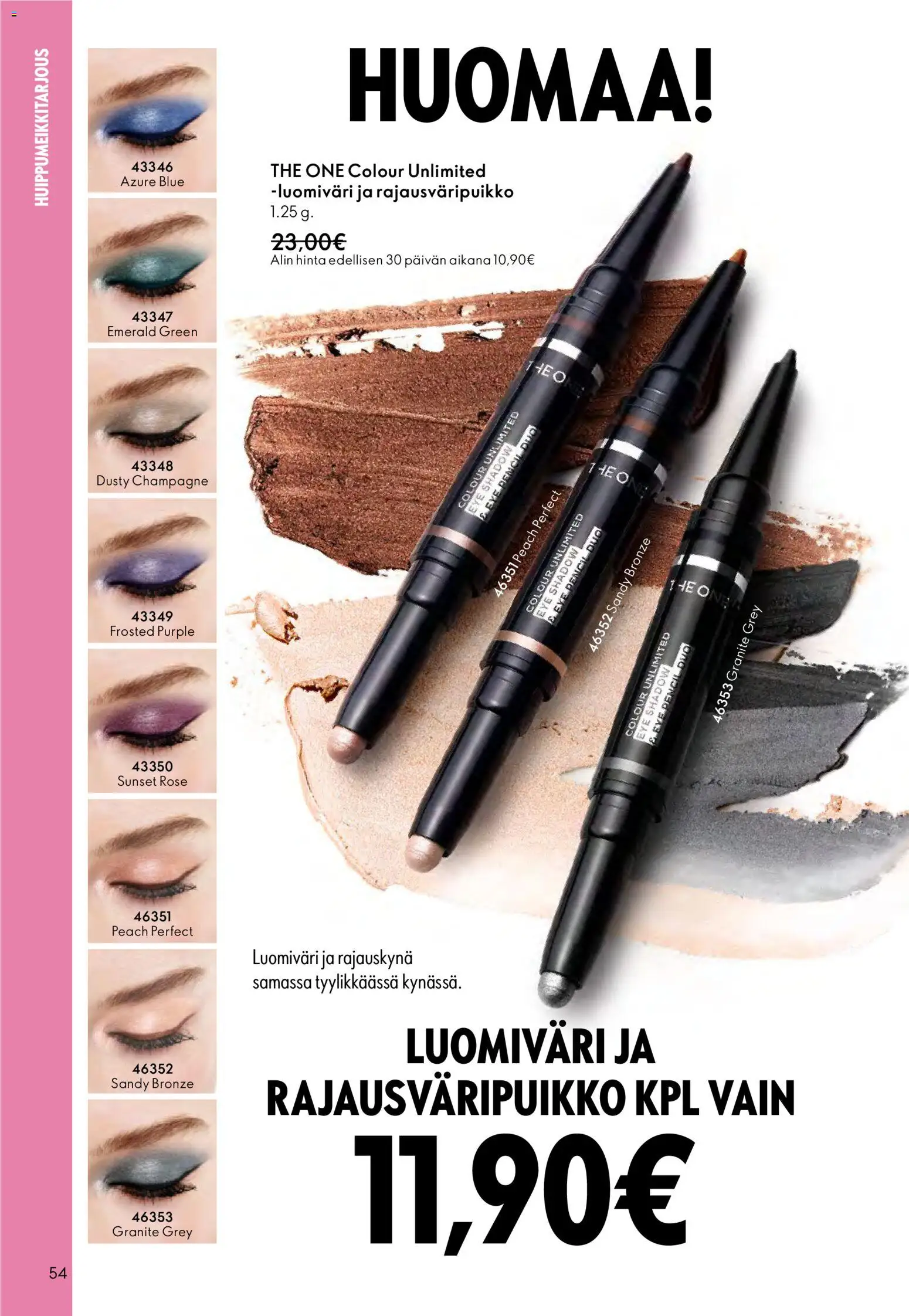 Oriflame - Esite 01 – voimassa 31.12.2025 alkaen | Sivu: 54 | Tuotteet: Luomiväri, Rajauskynä