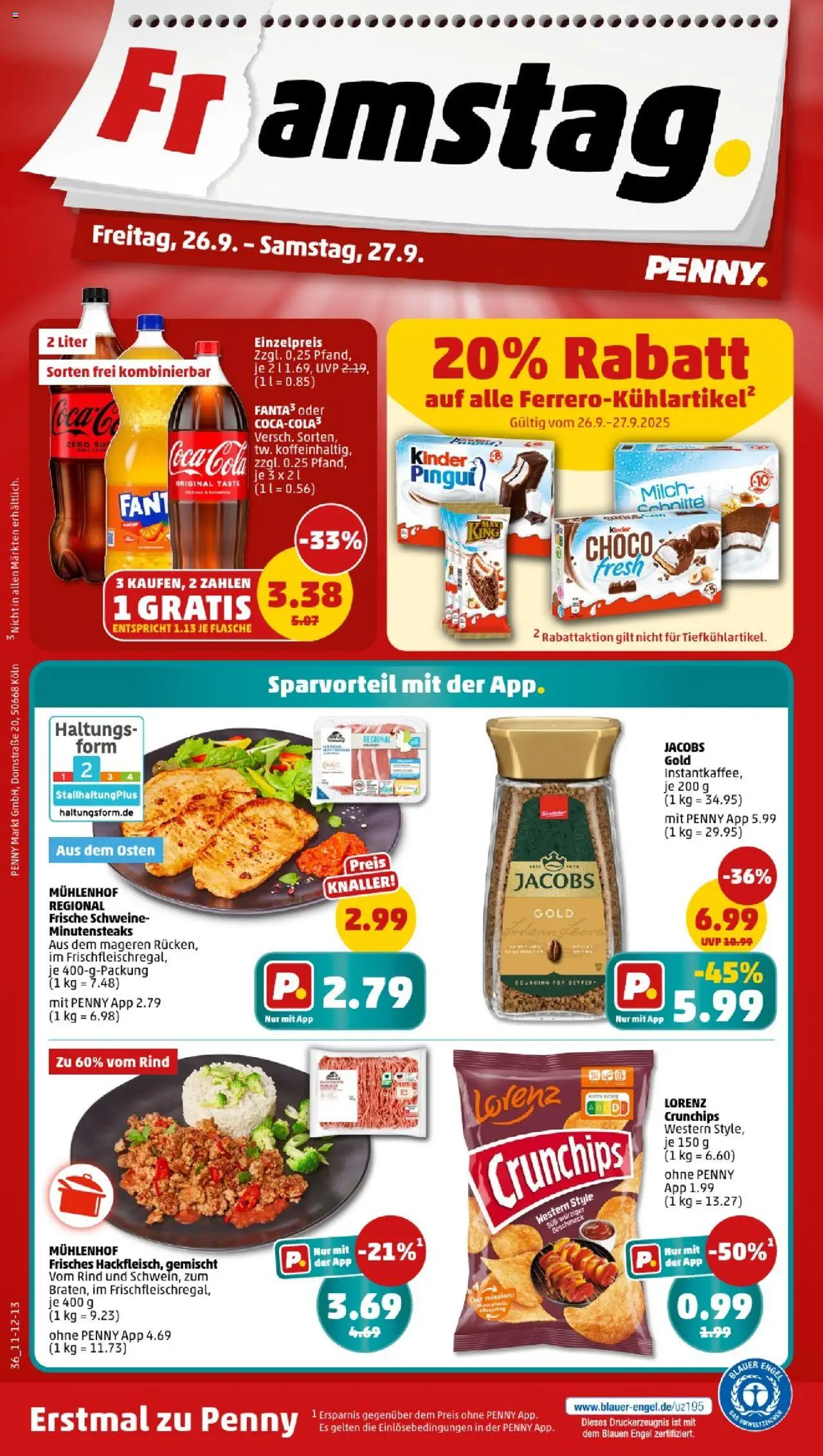 Penny - Sachsen-Anhalt – gültig ab 22.09.2025 | Seite: 38 | Produkte: Milch, Lorenz crunchips
