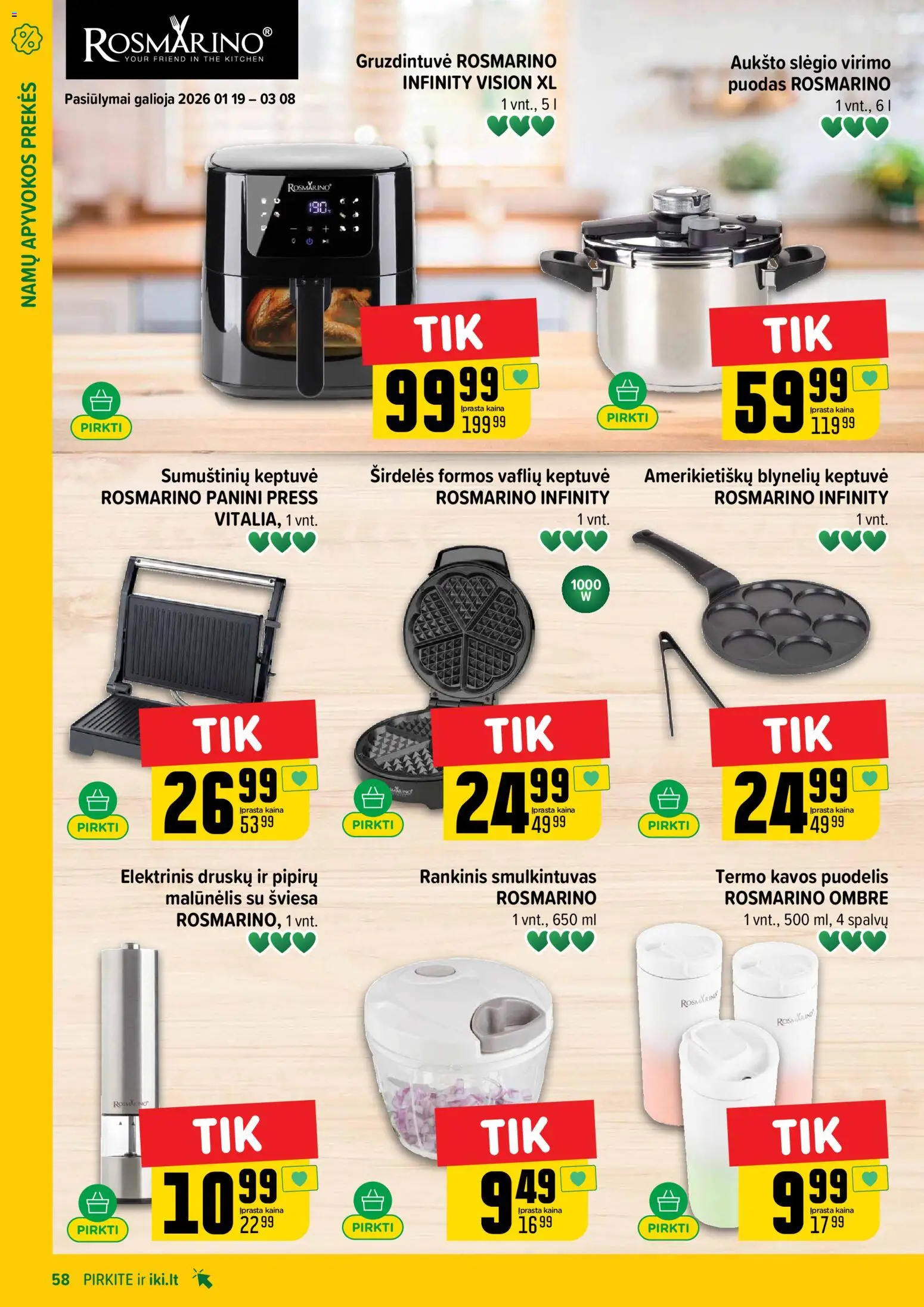 IKI akcijos nuo 16.02.2026 | Puslapis: 58 | Prekių: Malūnėlis, Puodelis, Puodas, Smulkintuvas